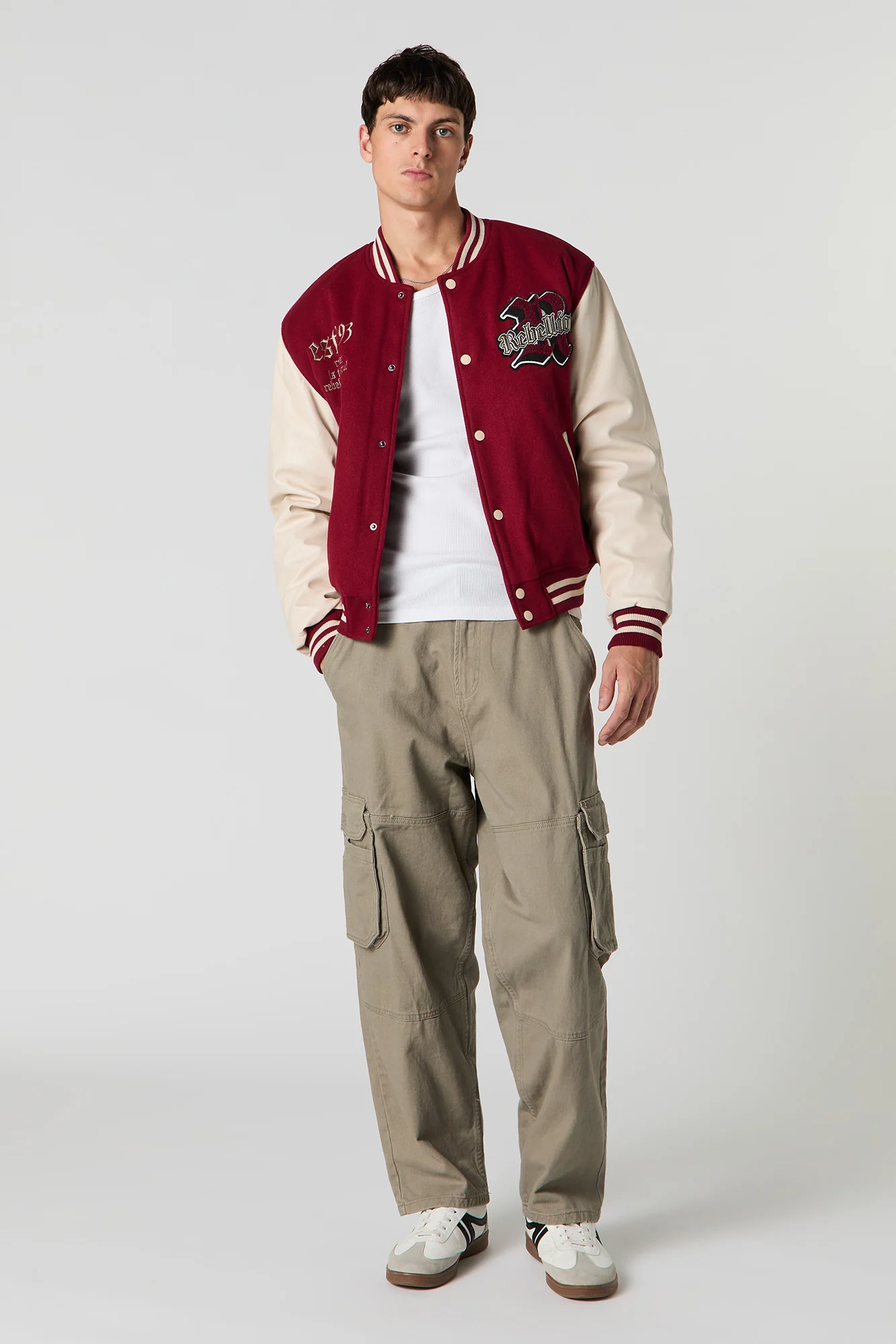 Embroidered Varsity Jacket - Image 29
