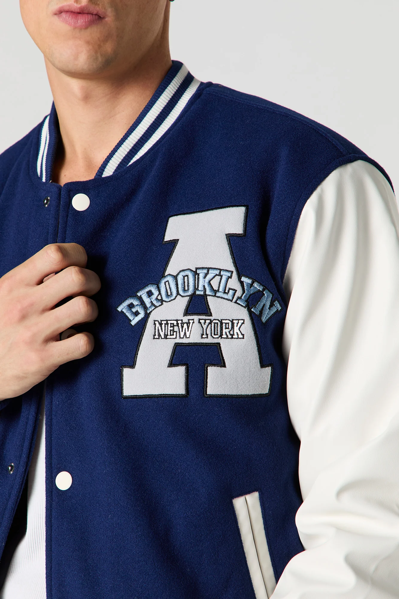 Embroidered Varsity Jacket - Image 5
