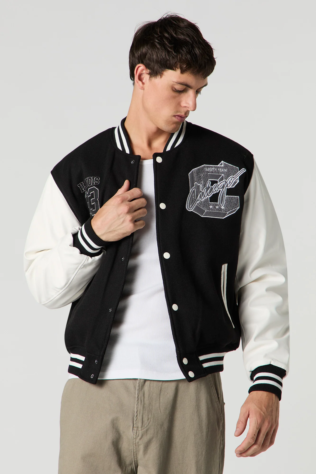 Embroidered Varsity Jacket - Image 6
