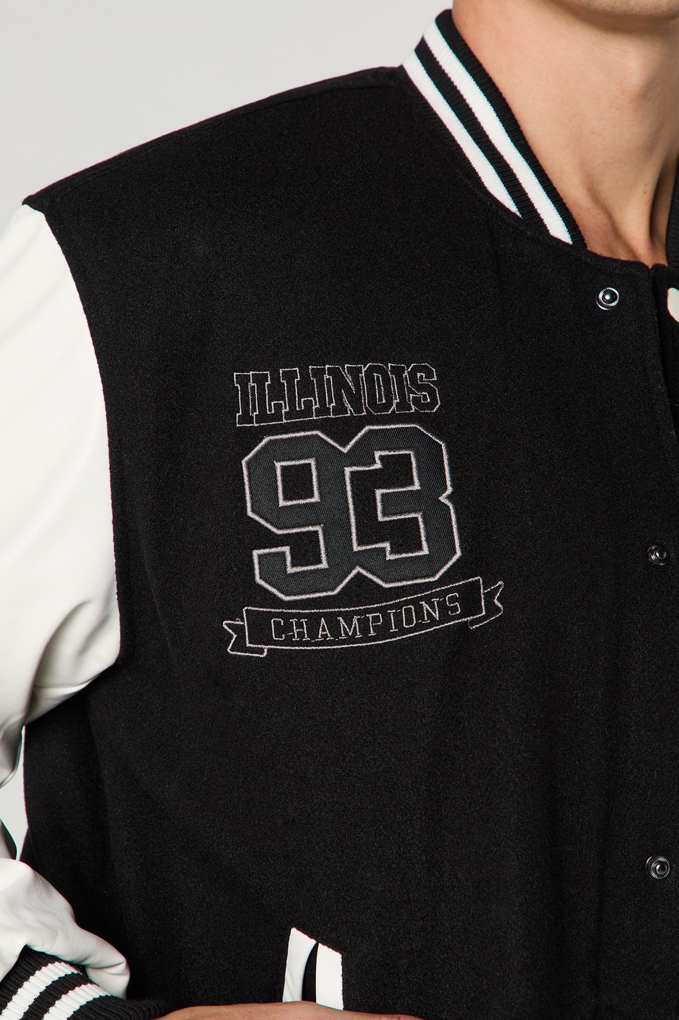 Embroidered Varsity Jacket - Image 9