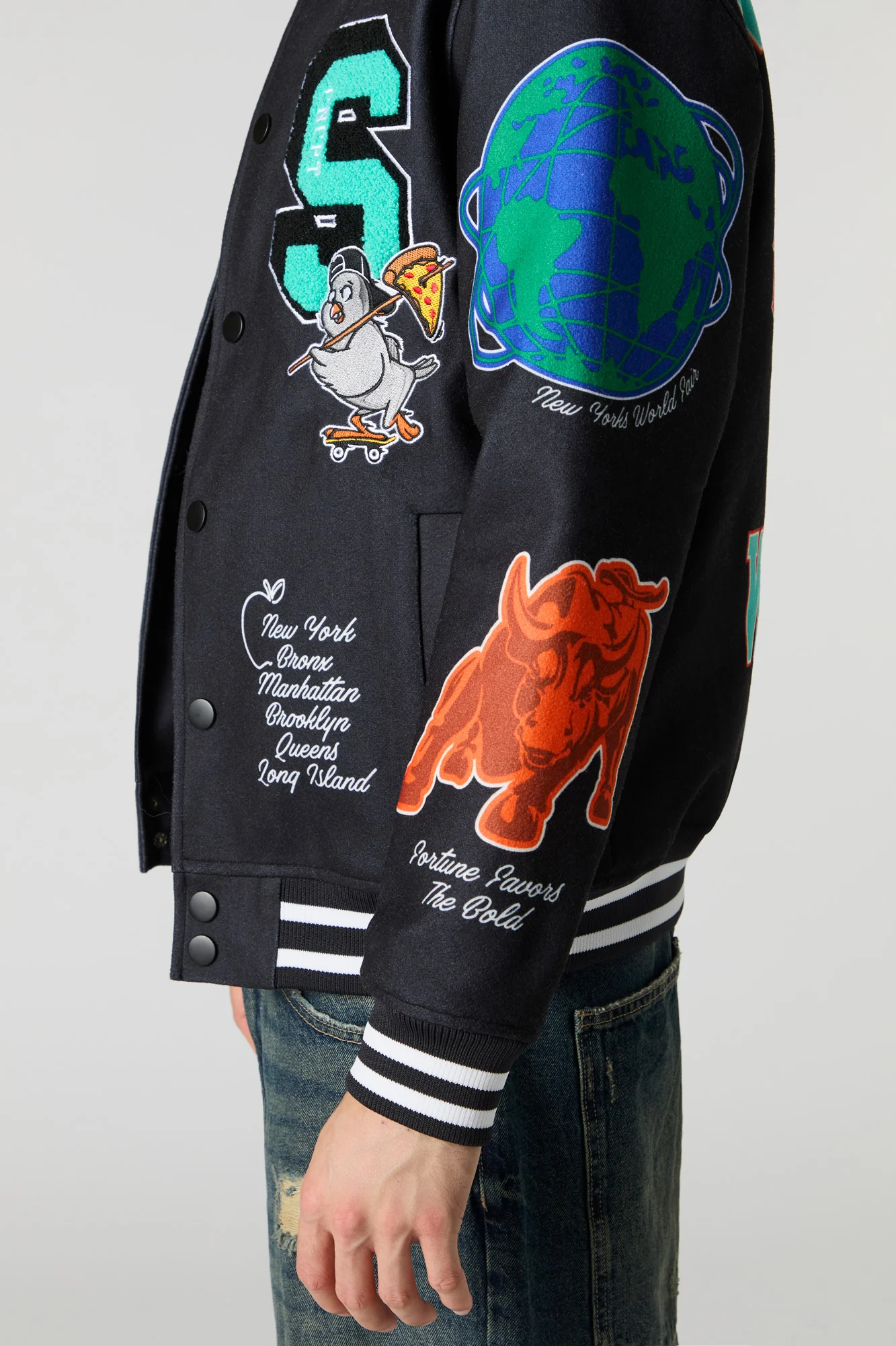 Chenille Embroidered Varsity Jacket - Image 10