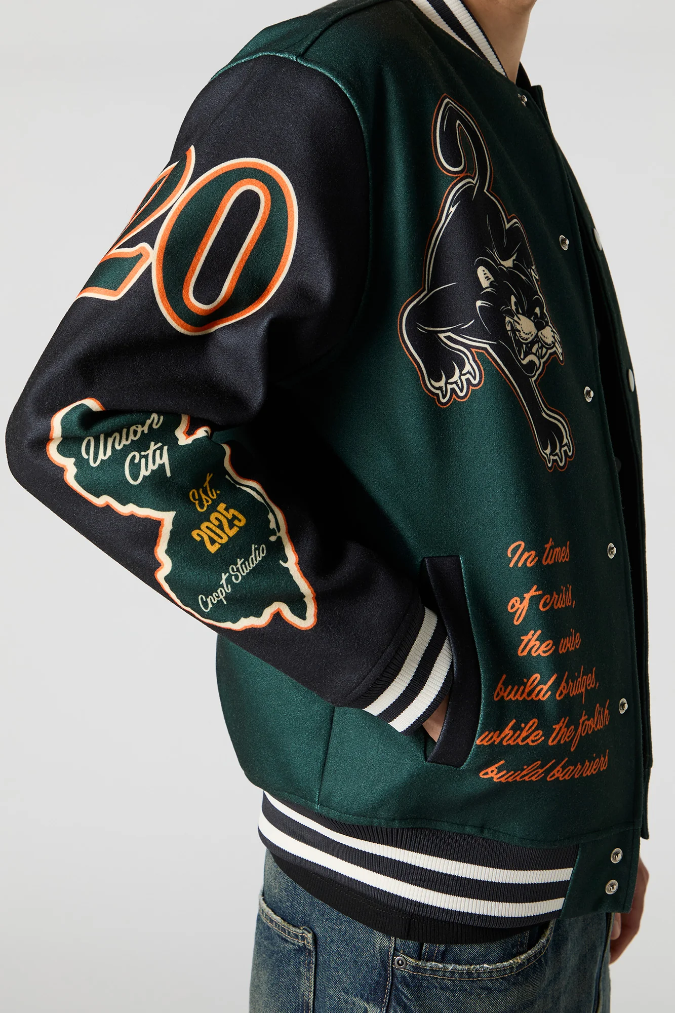 Chenille Embroidered Varsity Jacket - Image 28