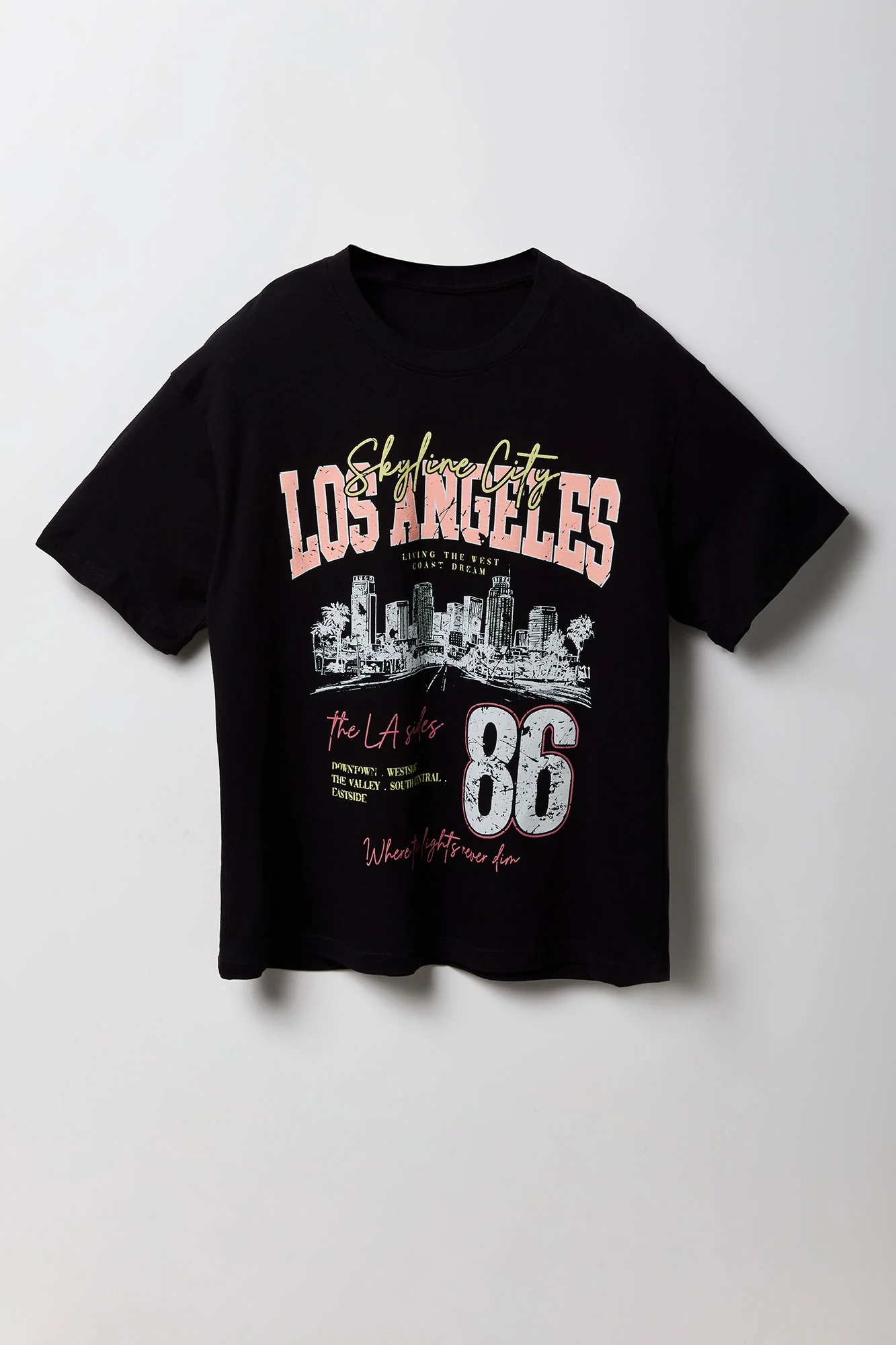 T-shirt carré à imprimé Los Angeles