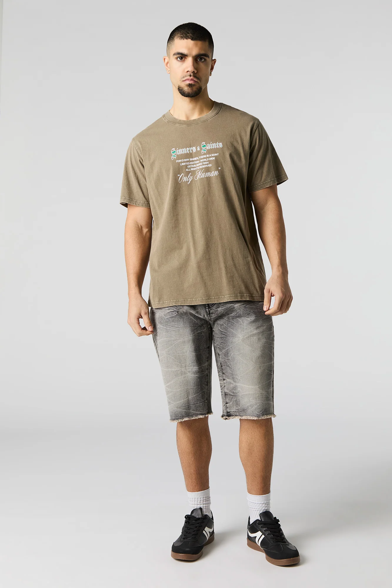 Sinners & Saints Graphic Washed T-Shirt - Image 3