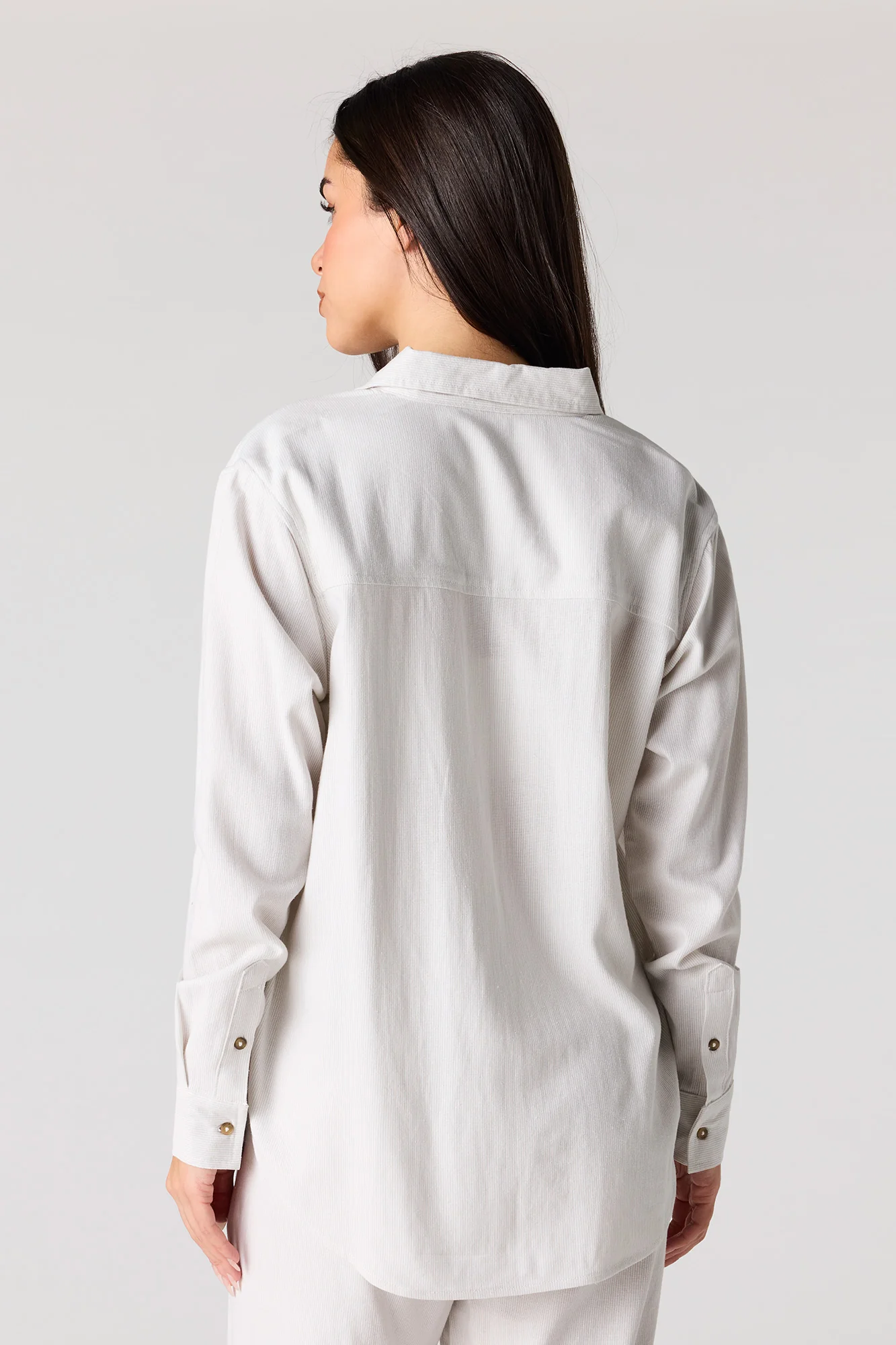 Linen-Blend Button-Up Top - Image 8