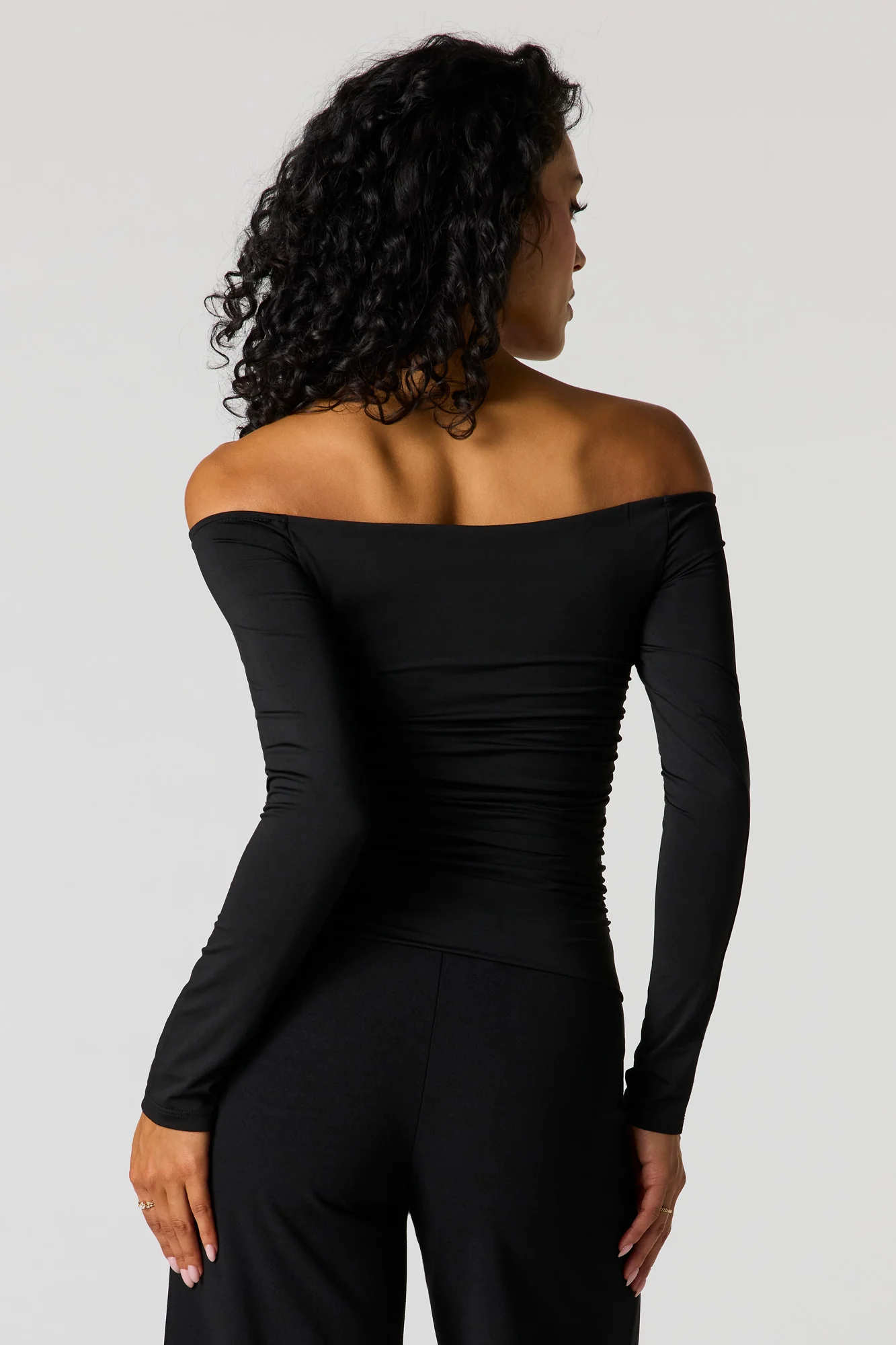 Contour Metal Accent Off-Shoulder Top - Image 5
