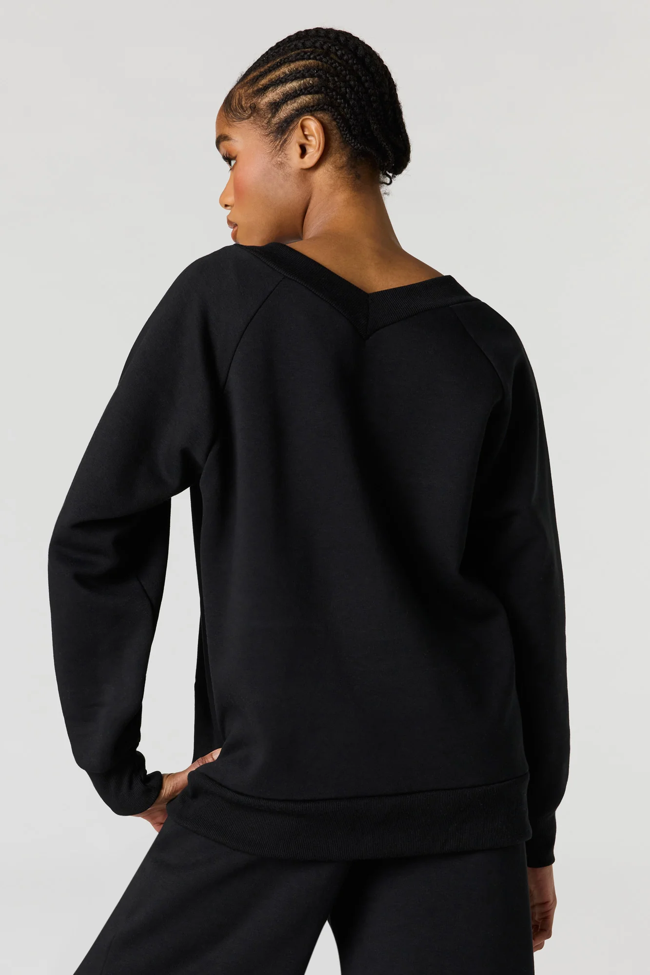 Fleece V-Neck Sweatshirt - Image 5