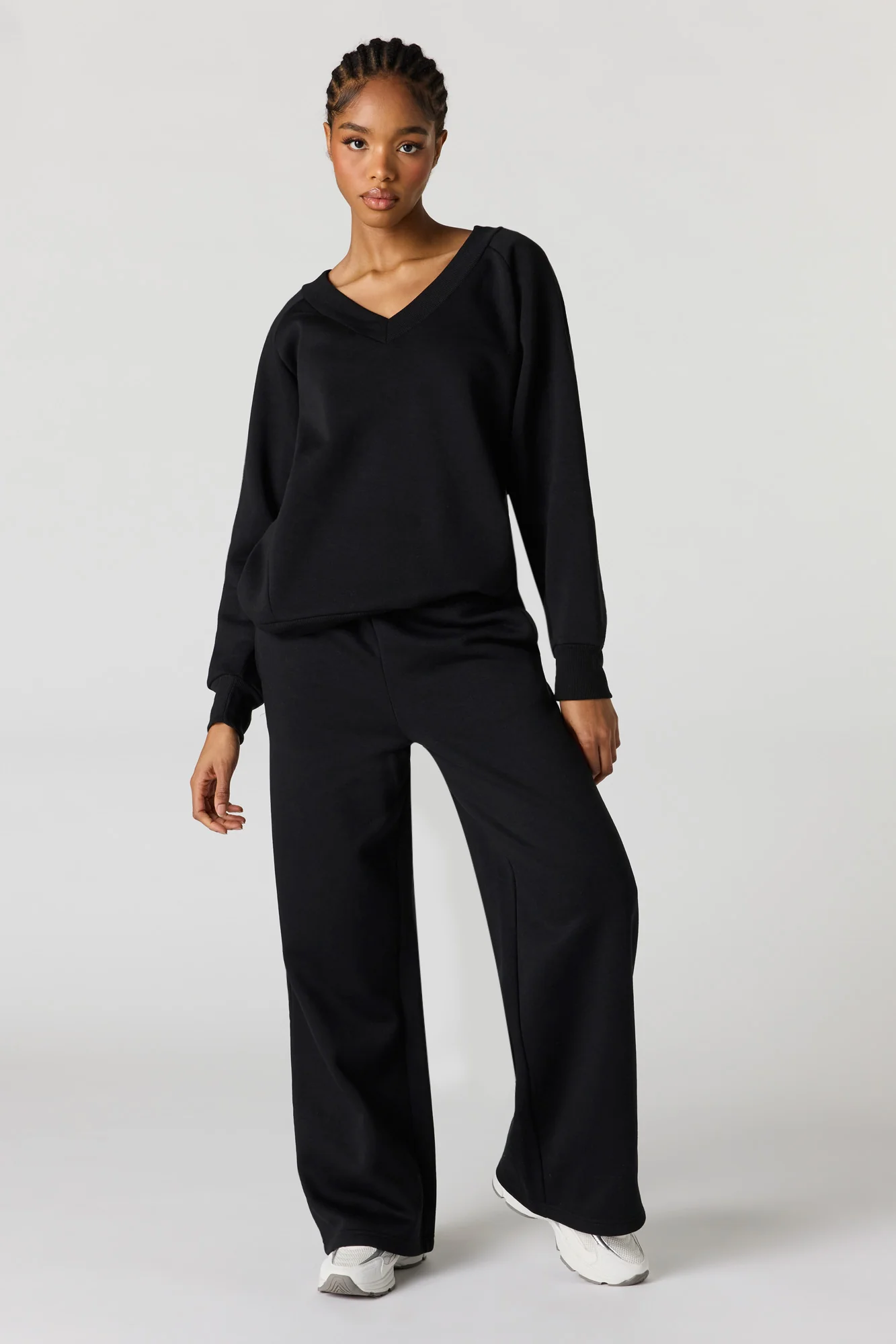 Fleece V-Neck Sweatshirt - Image 6