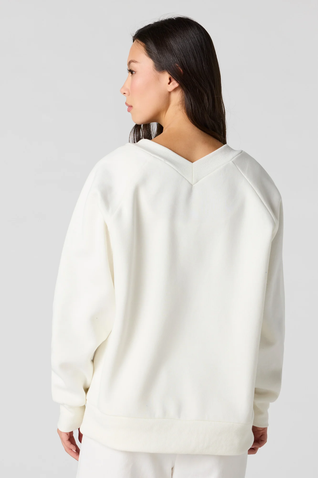 Fleece V-Neck Sweatshirt - Image 8