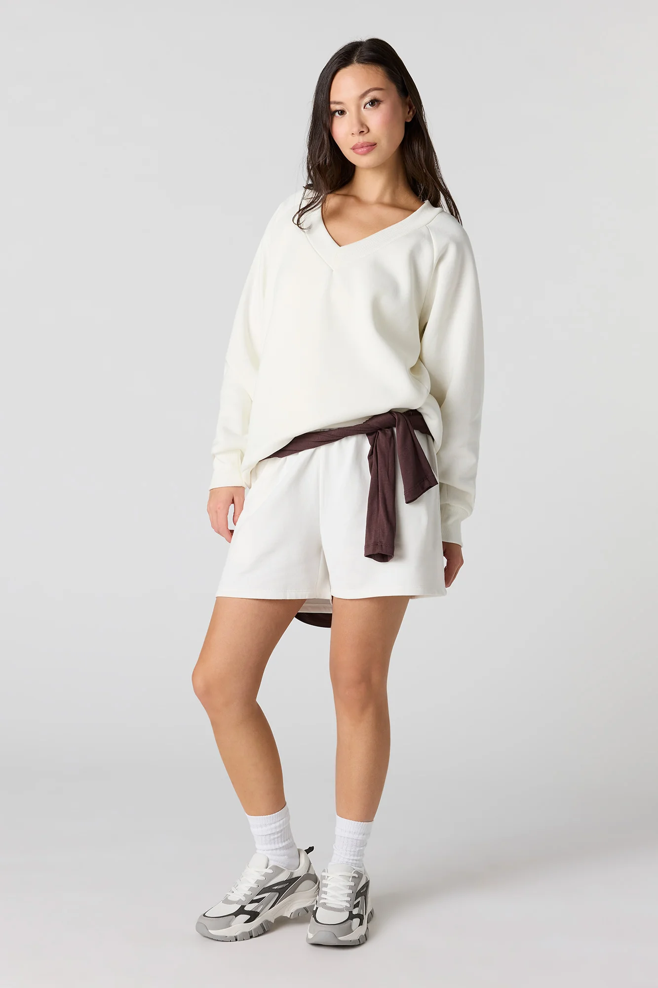 Fleece V-Neck Sweatshirt - Image 9