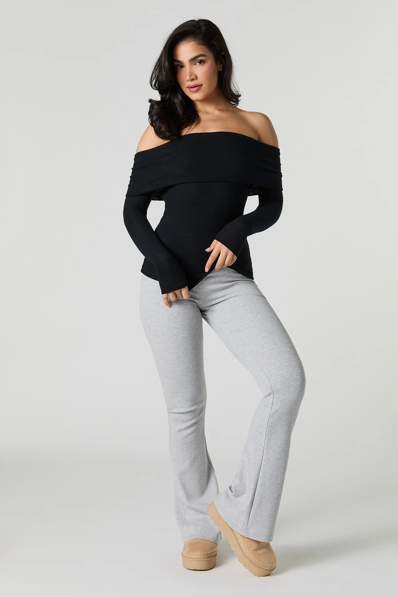 Knit Off Shoulder Long Sleeve Top - Image 6