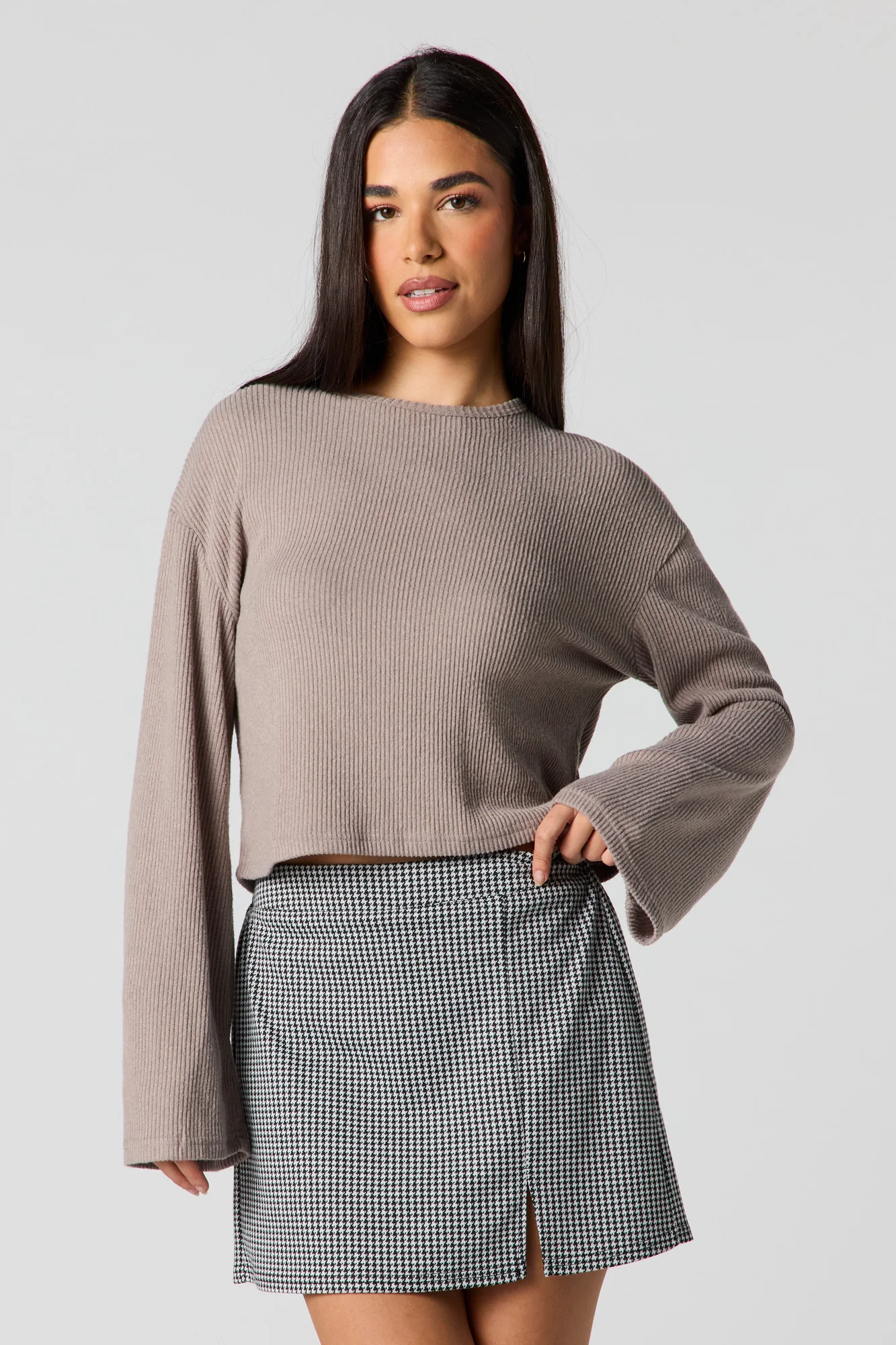 Ribbed Bell Sleeve Sweater - Image 10