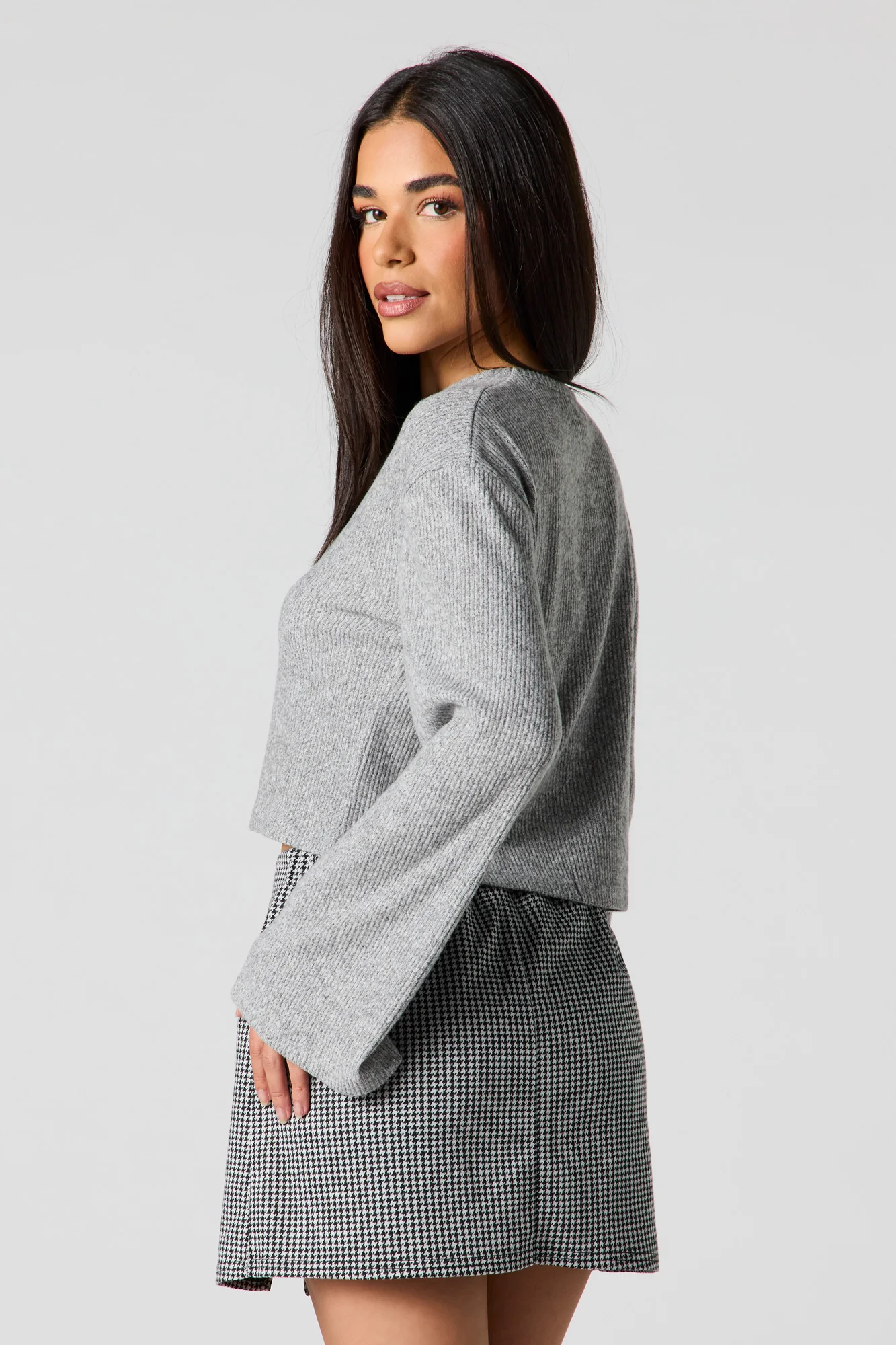 Ribbed Bell Sleeve Sweater - Image 8