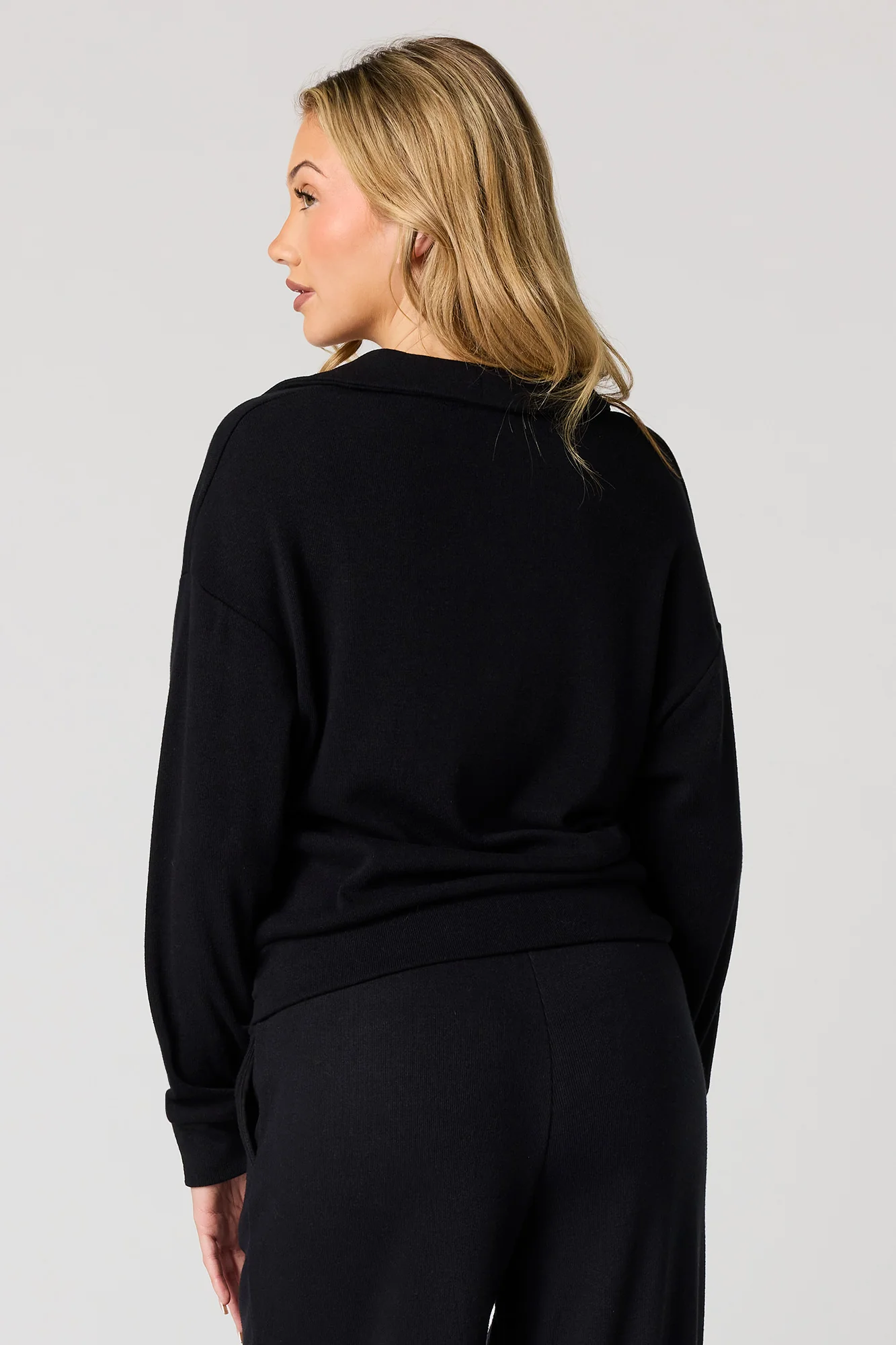 Knit Collared Long Sleeve Top - Image 5