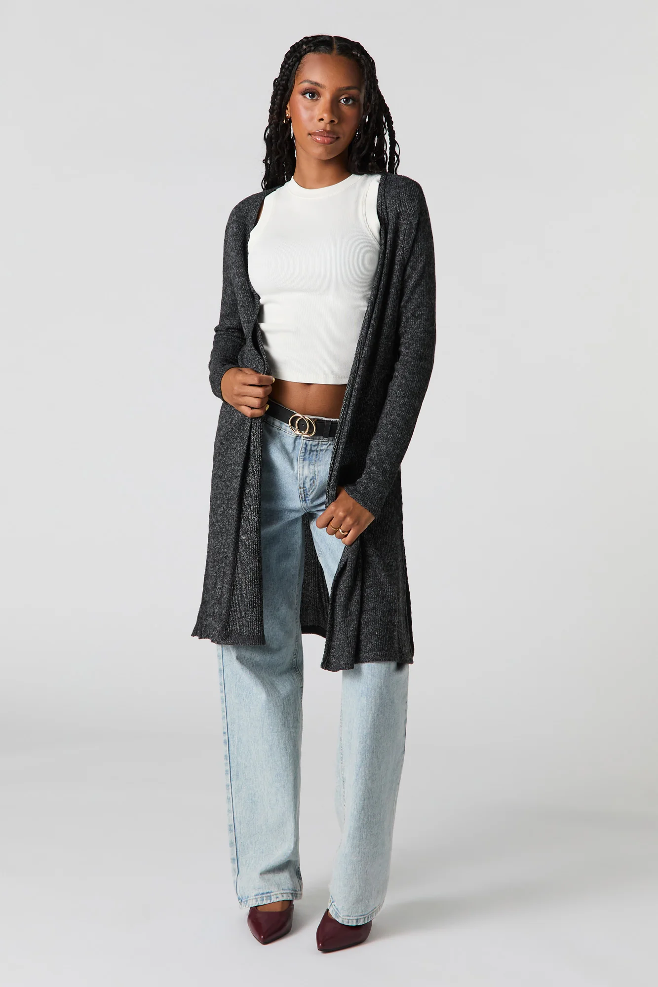 Knit Slit Cardigan