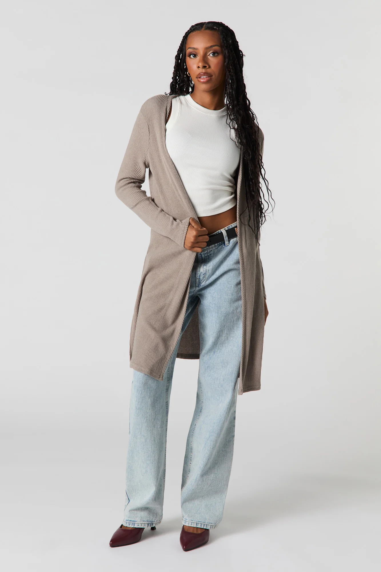 Knit Slit Cardigan - Image 10