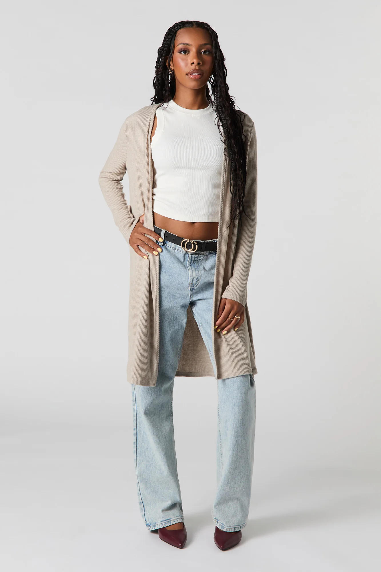 Knit Slit Cardigan - Image 13
