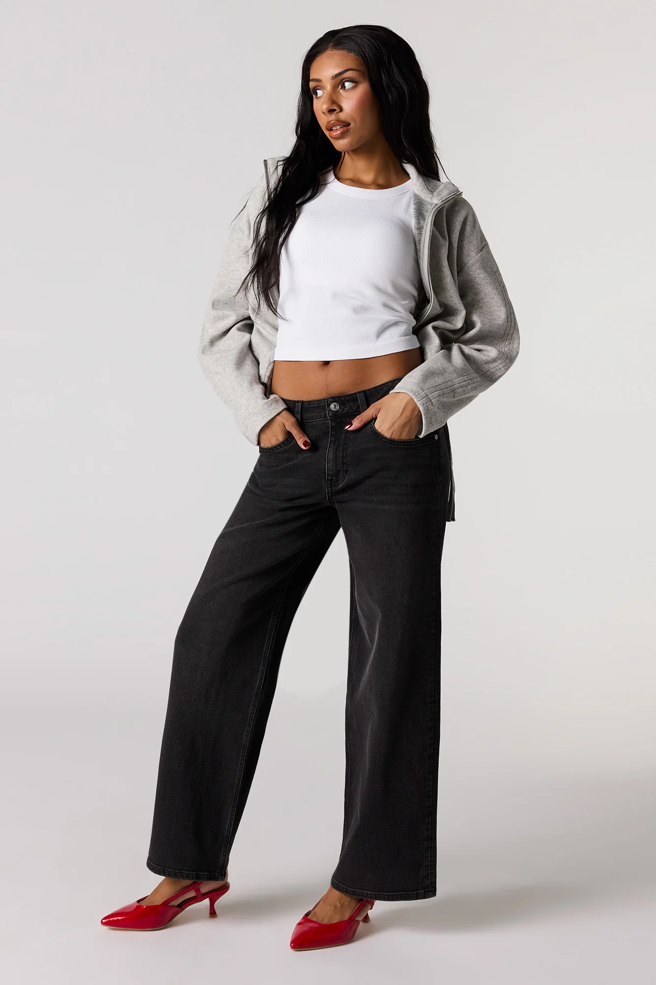 Low Rise Wide Leg Jean