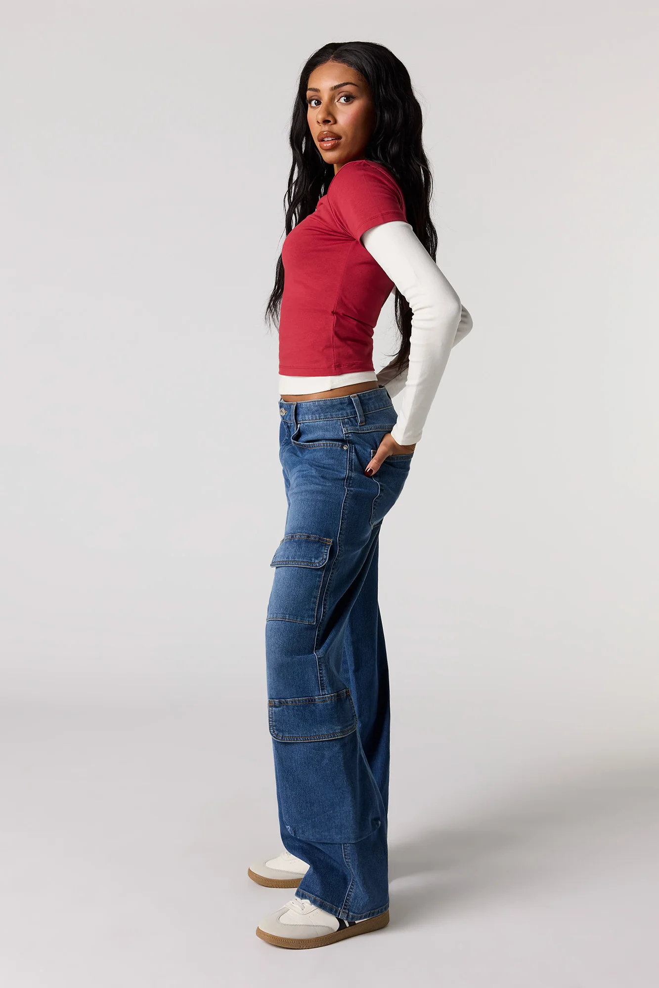 Low Rise Baggy Cargo Jean - Image 4