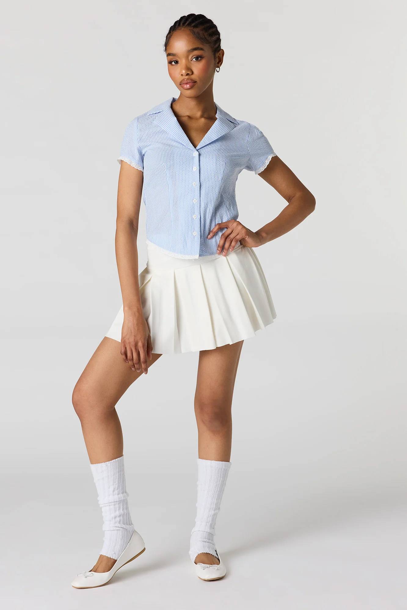 Pleated Mini Skort - Image 3