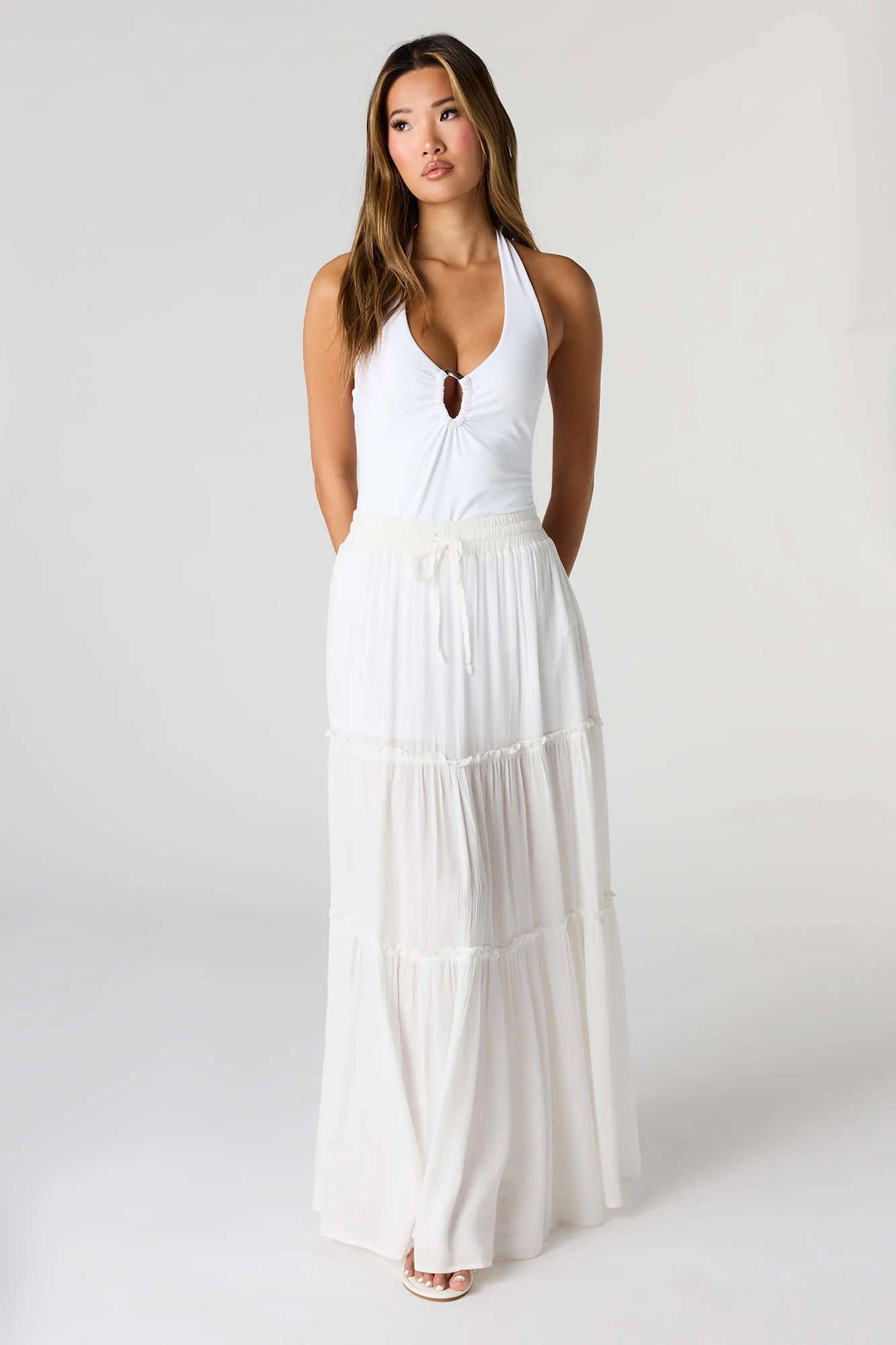 Ruffle Trim Maxi Skirt - Image 4