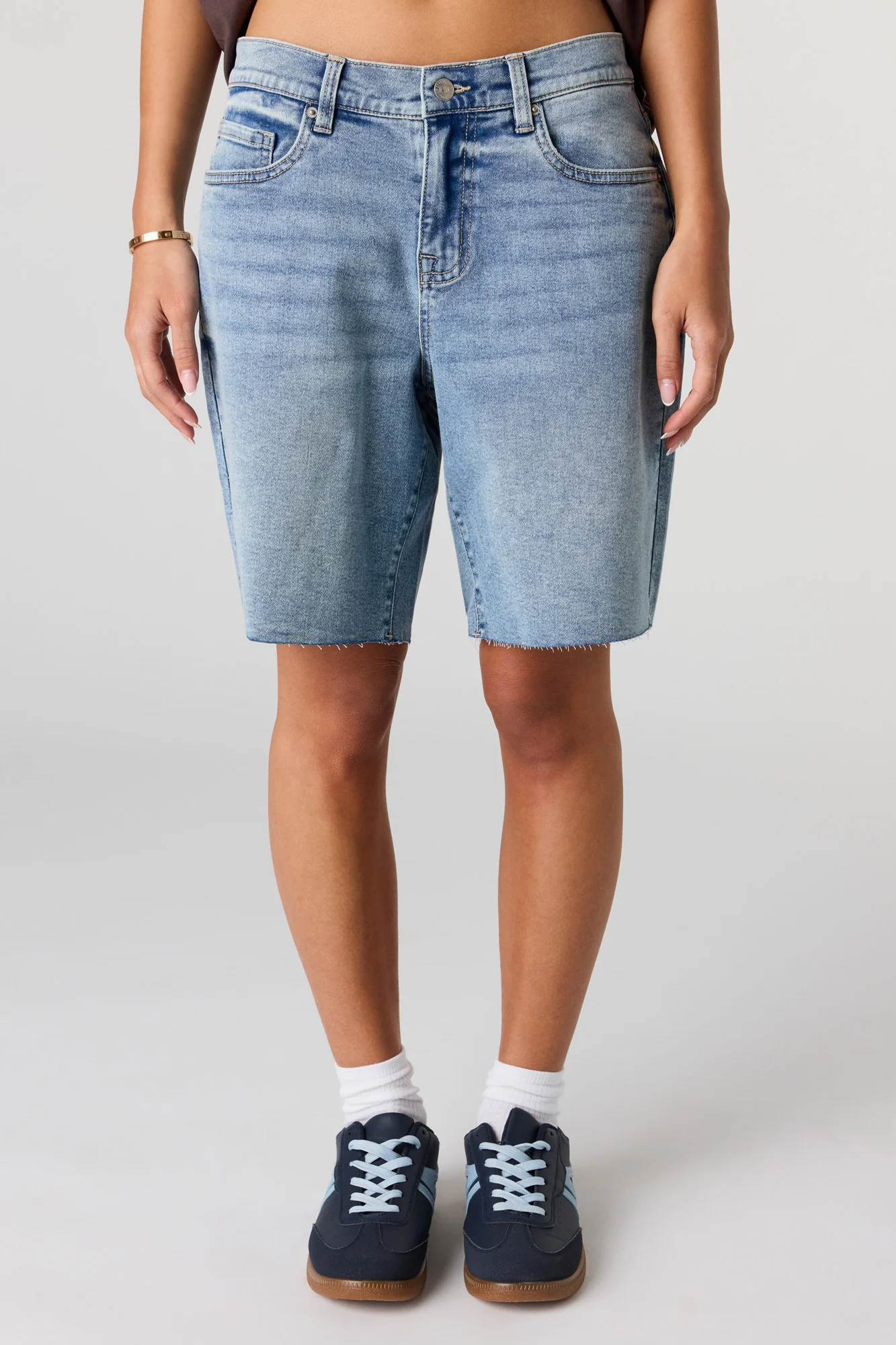Low Rise Denim Bermuda Short - Image 5