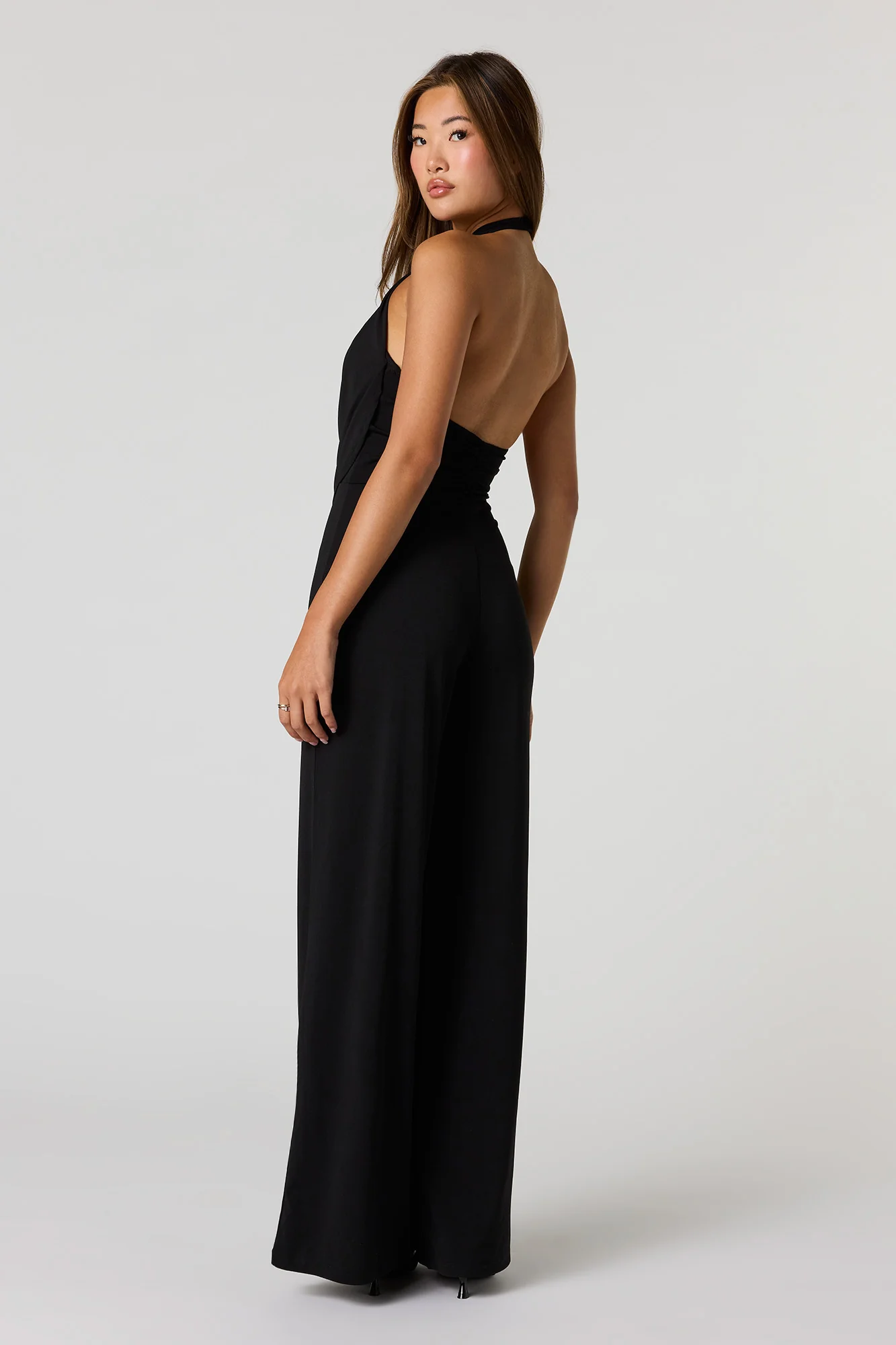Halter Cowl Neck Wide Leg Jumpsuit - Image 7