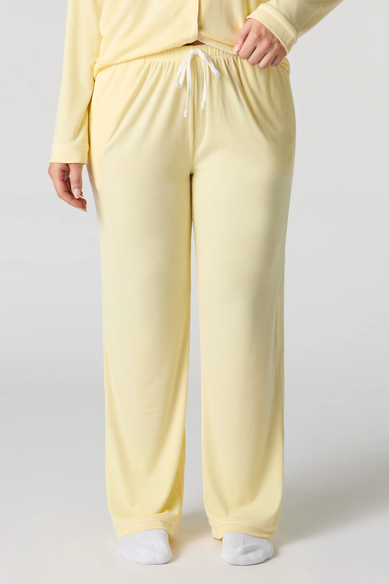 Printed Button-Up Shirt & Pant Pajama Set - Image 19