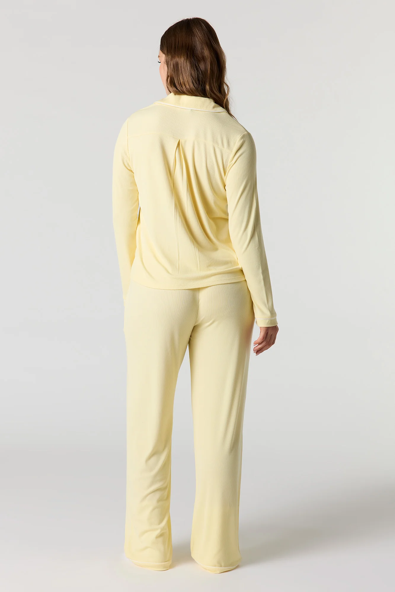 Printed Button-Up Shirt & Pant Pajama Set - Image 20