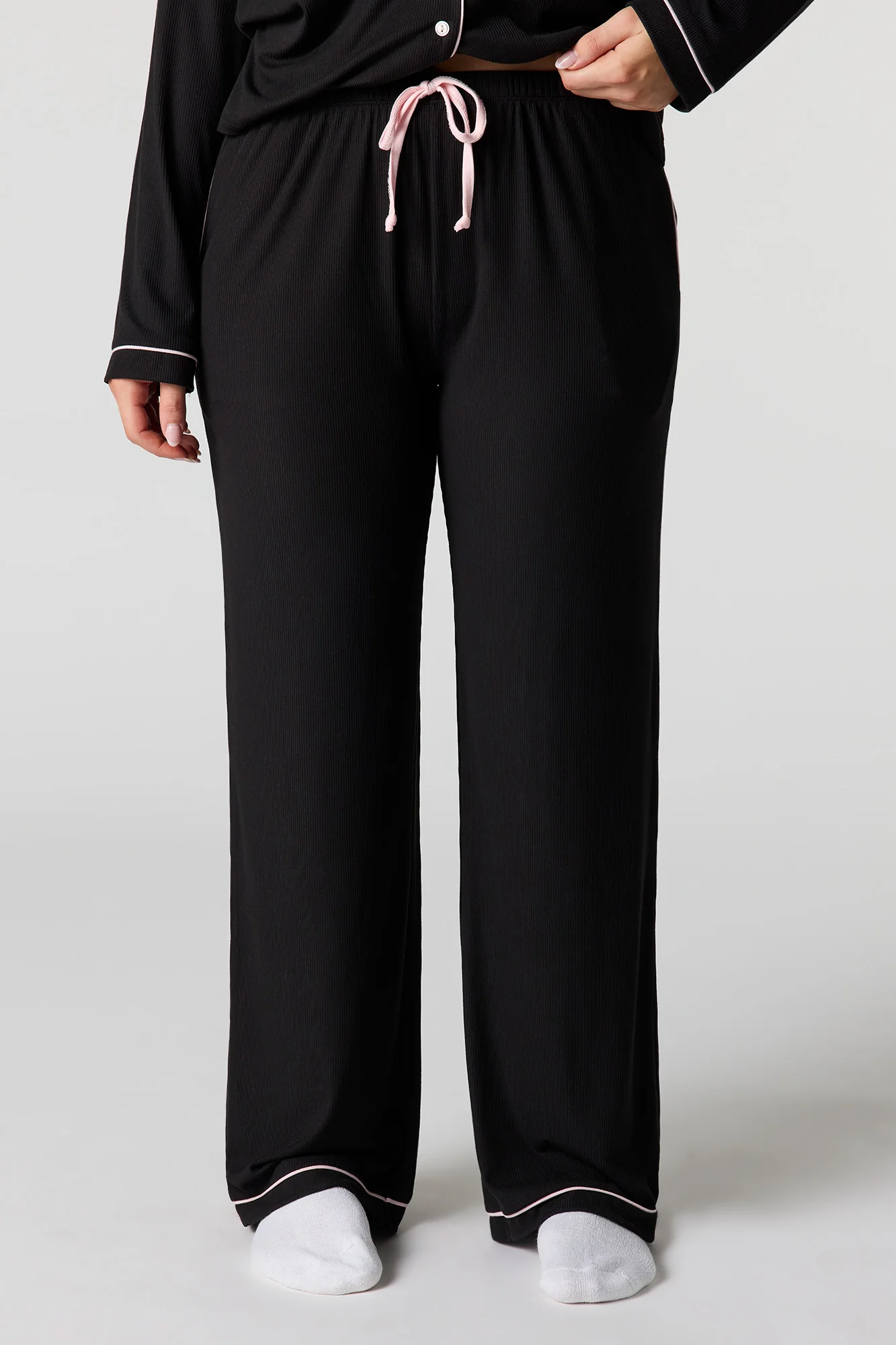 Printed Button-Up Shirt & Pant Pajama Set - Image 7