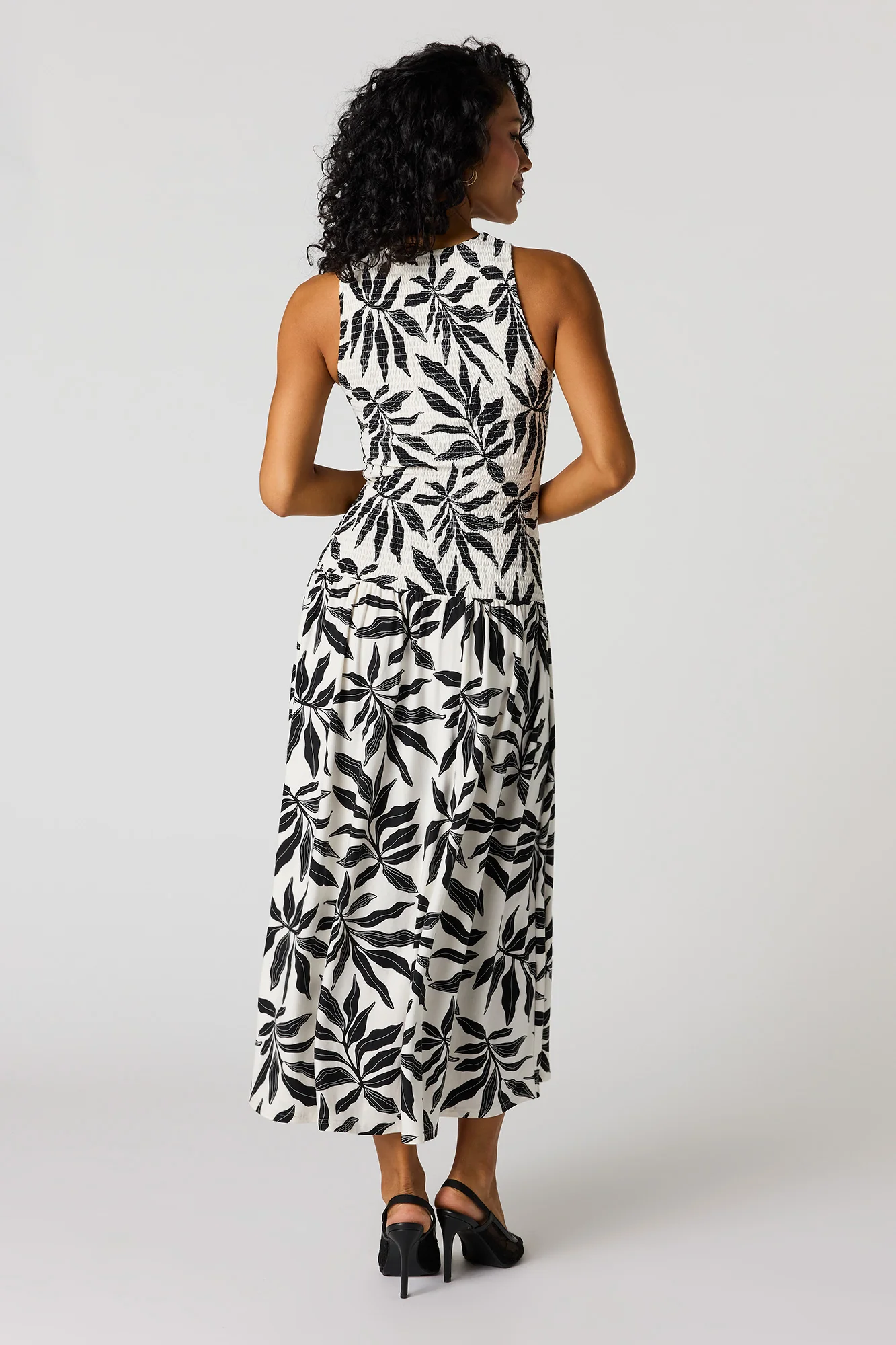 Smocked Drop Waist Maxi Dress - Image 3