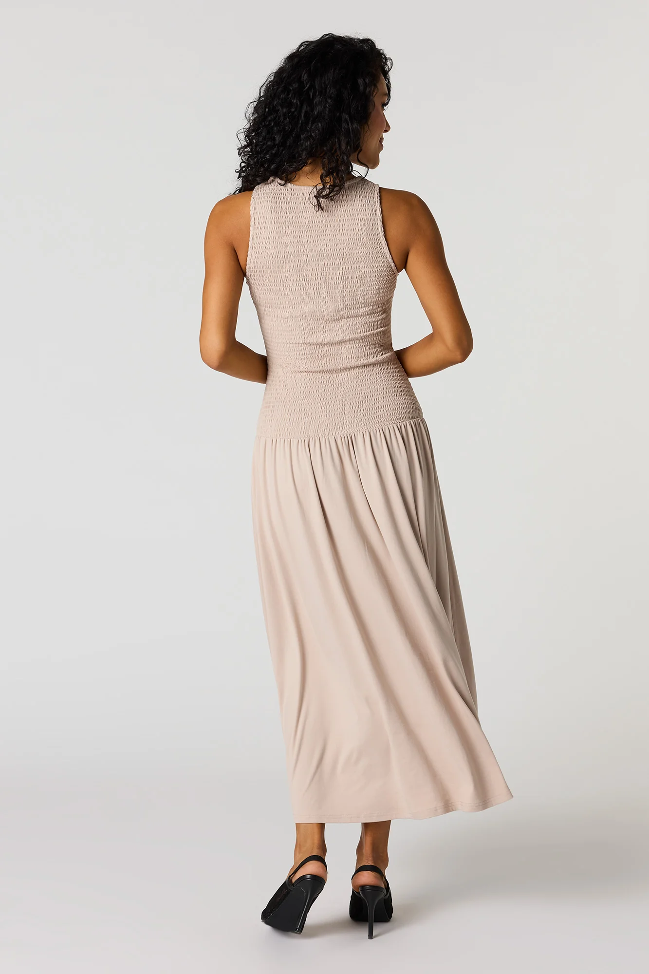 Smocked Drop Waist Maxi Dress - Image 9