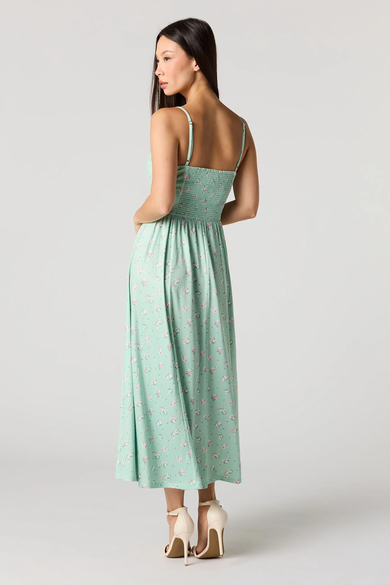 Crepe V-Neck Maxi Dress - Image 9
