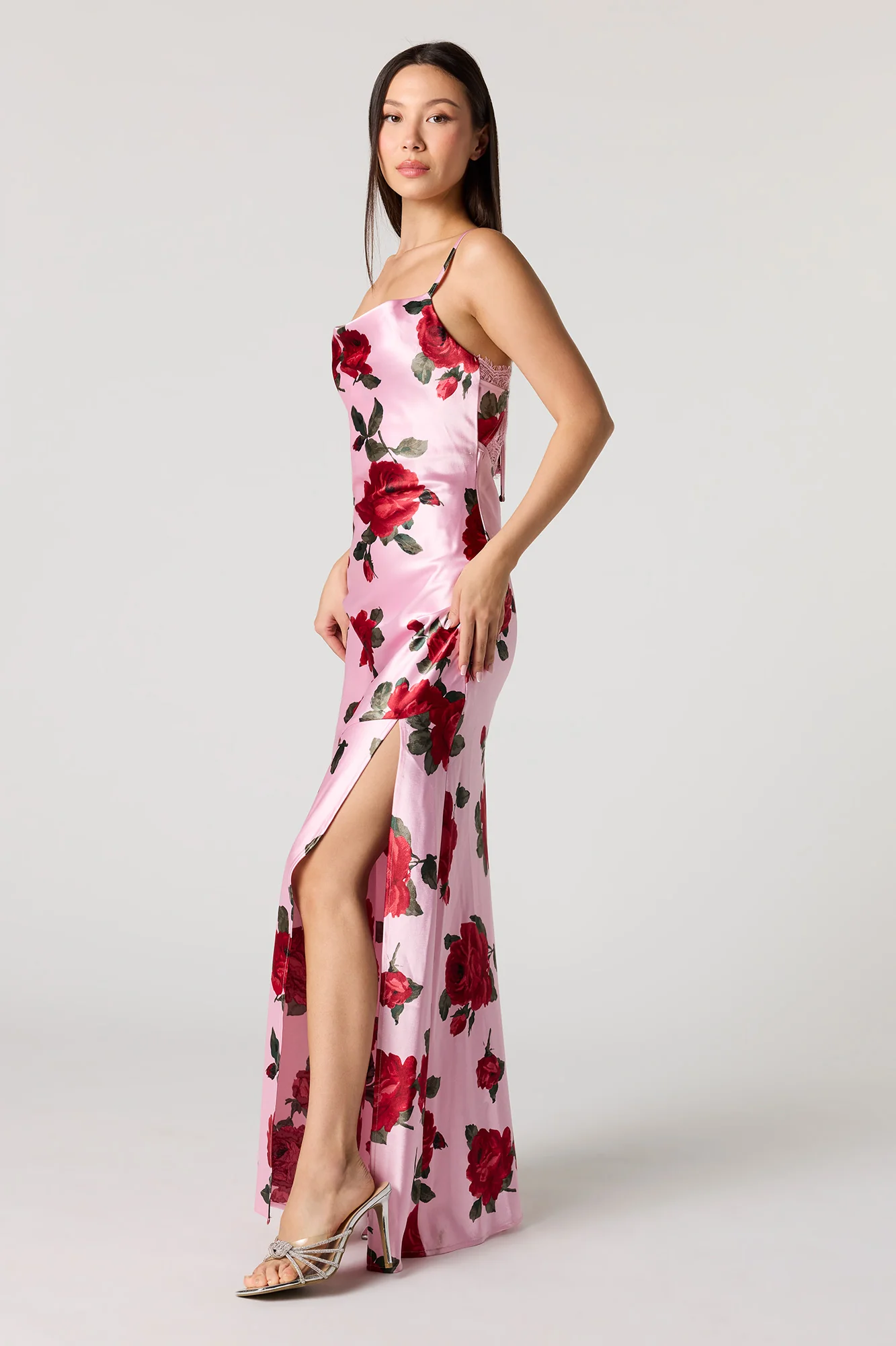 Satin Cowl Neck Maxi Dress - Image 2