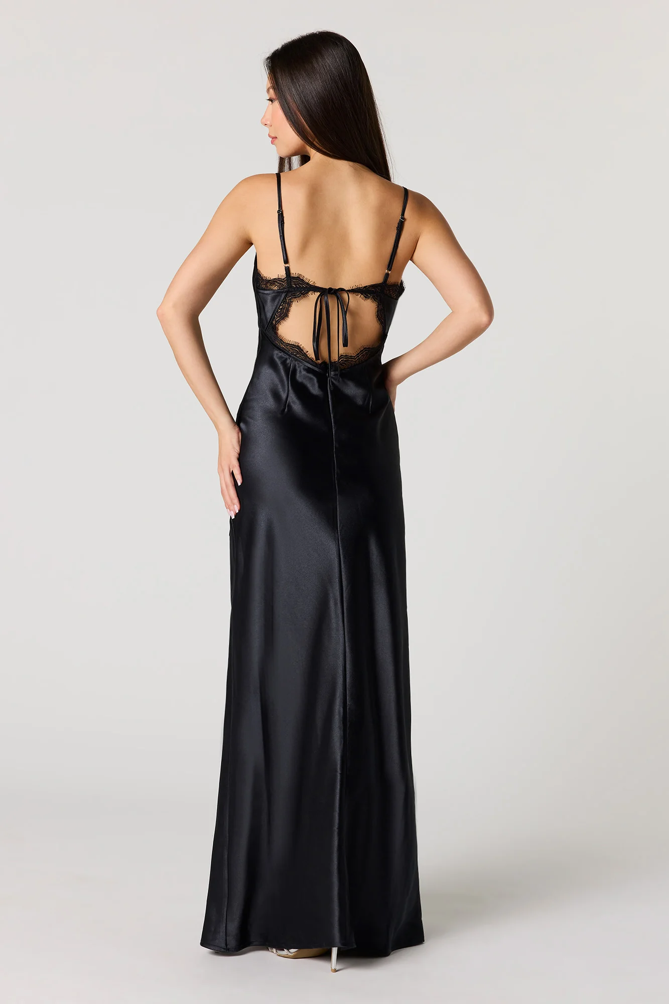 Satin Cowl Neck Maxi Dress - Image 6