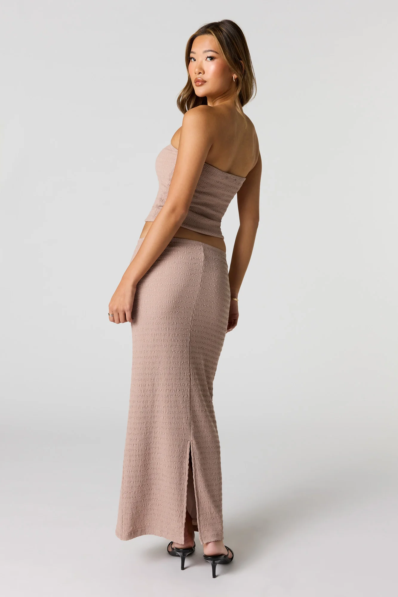 Textured Maxi Skirt - Image 3