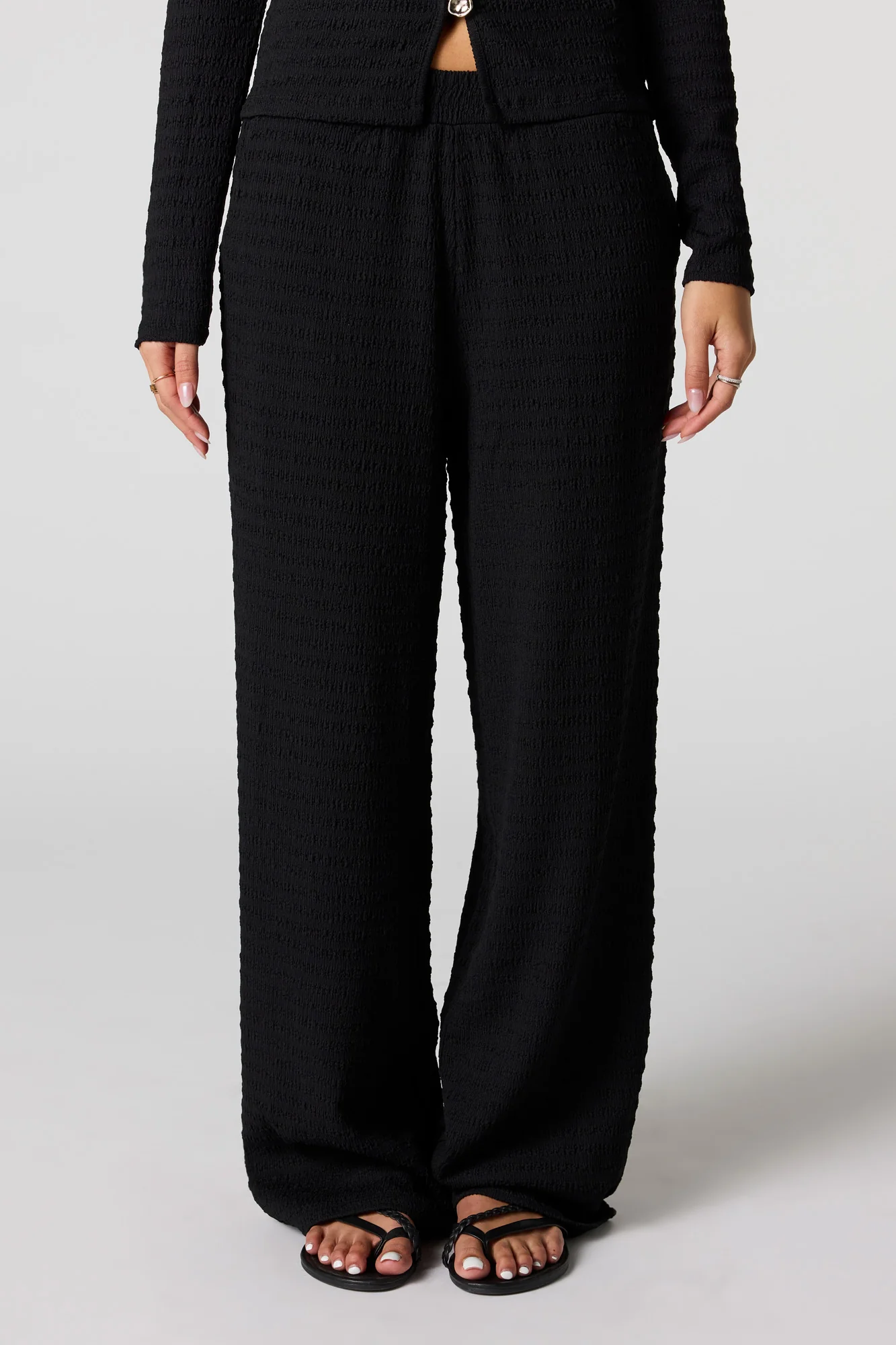 Textured Wide Leg Pant - Image 5