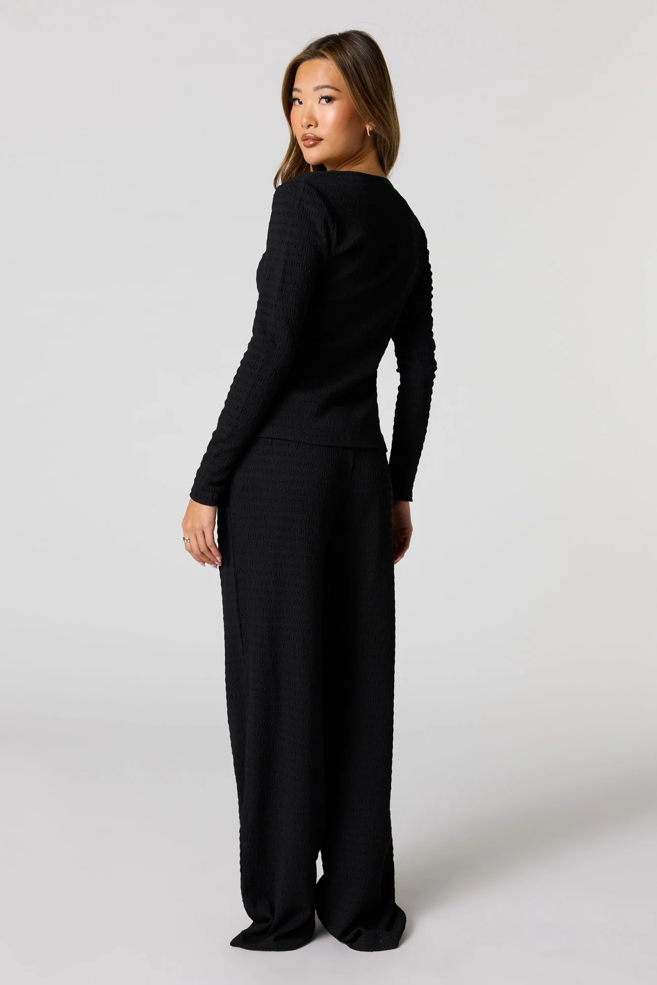 Textured Wide Leg Pant - Image 6