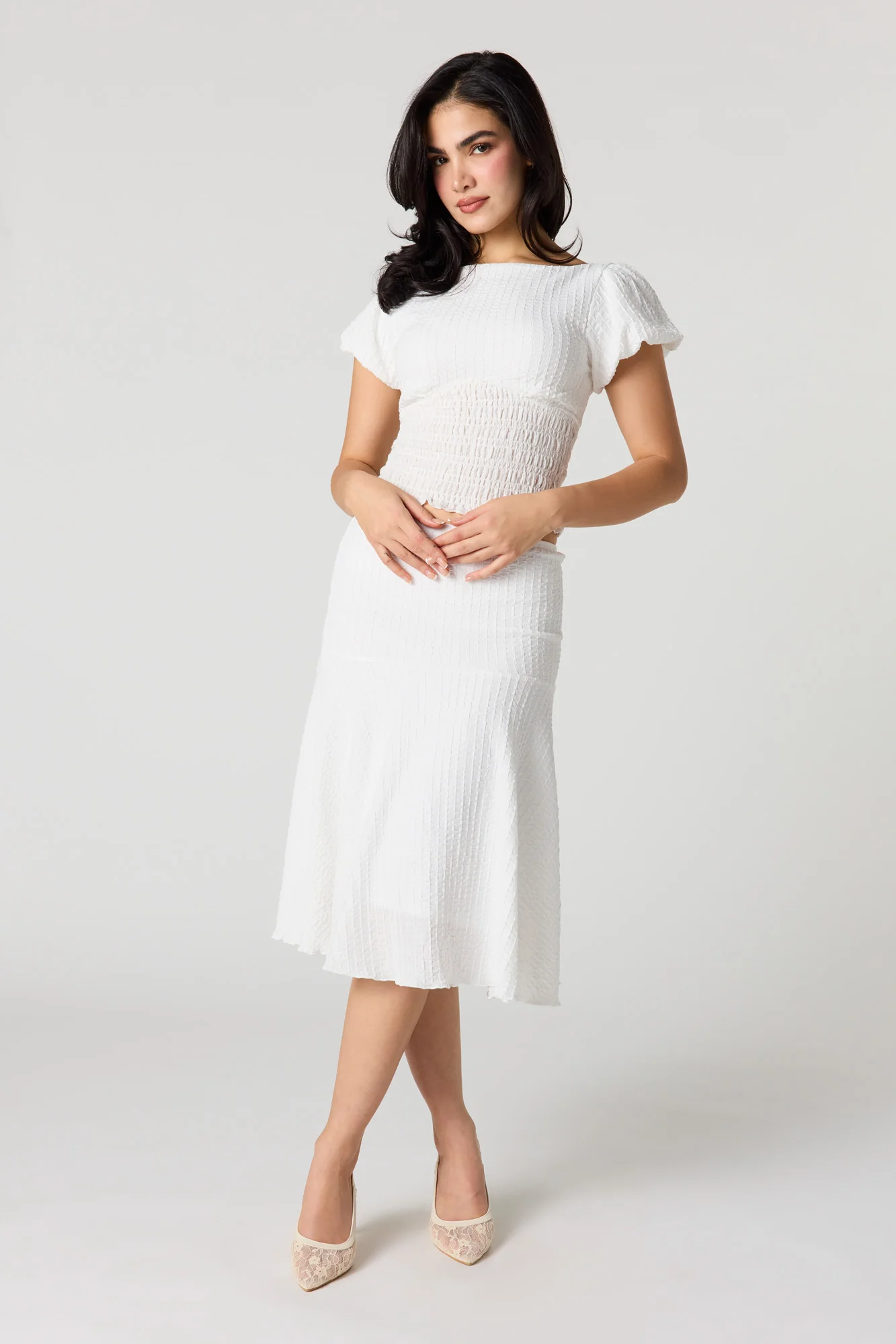 Puckered Puff Sleeve Top - Image 6