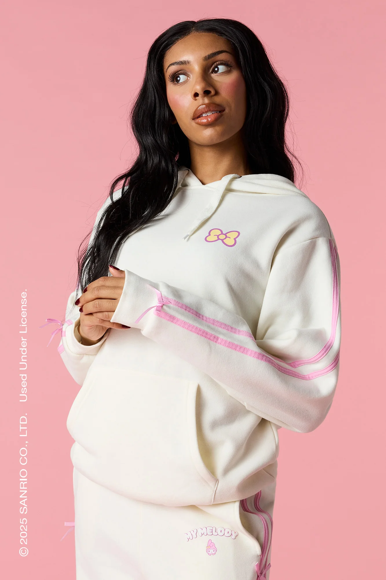 My Melody™ Puff Print 3D Bow Hoodie - Image 2