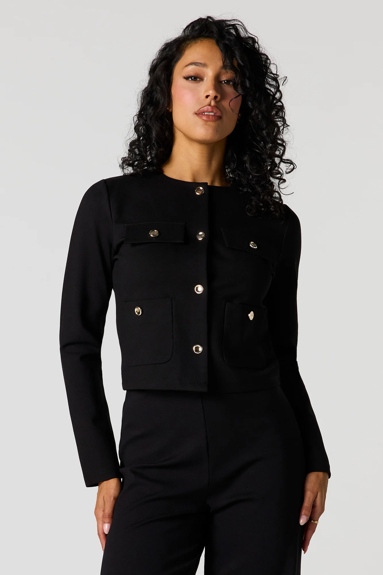 Structured Button-Up Jacket - Image 4