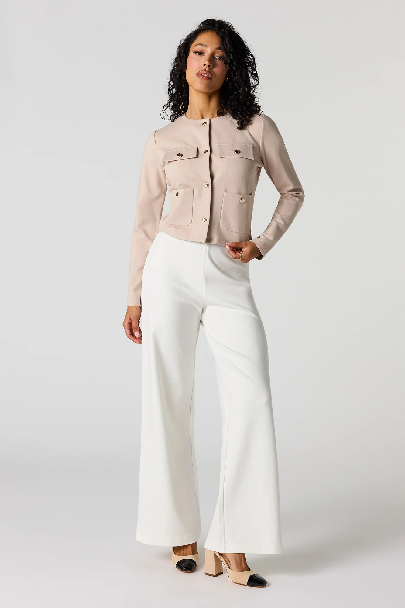 Structured Button-Up Jacket - Image 9
