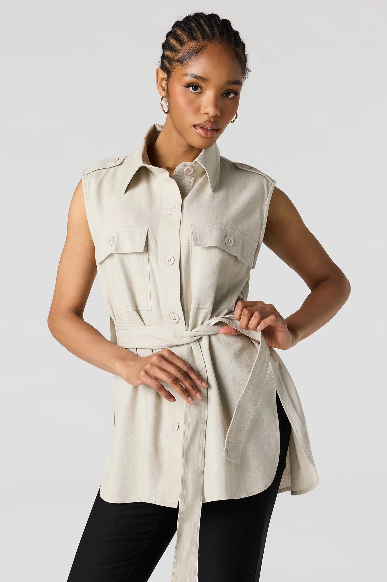Button-Up Collared Vest