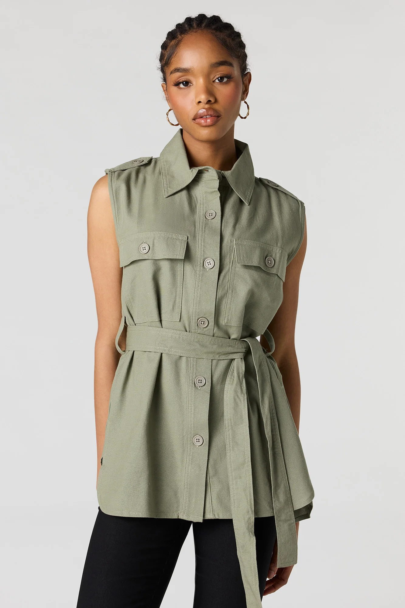 Button-Up Collared Vest - Image 7