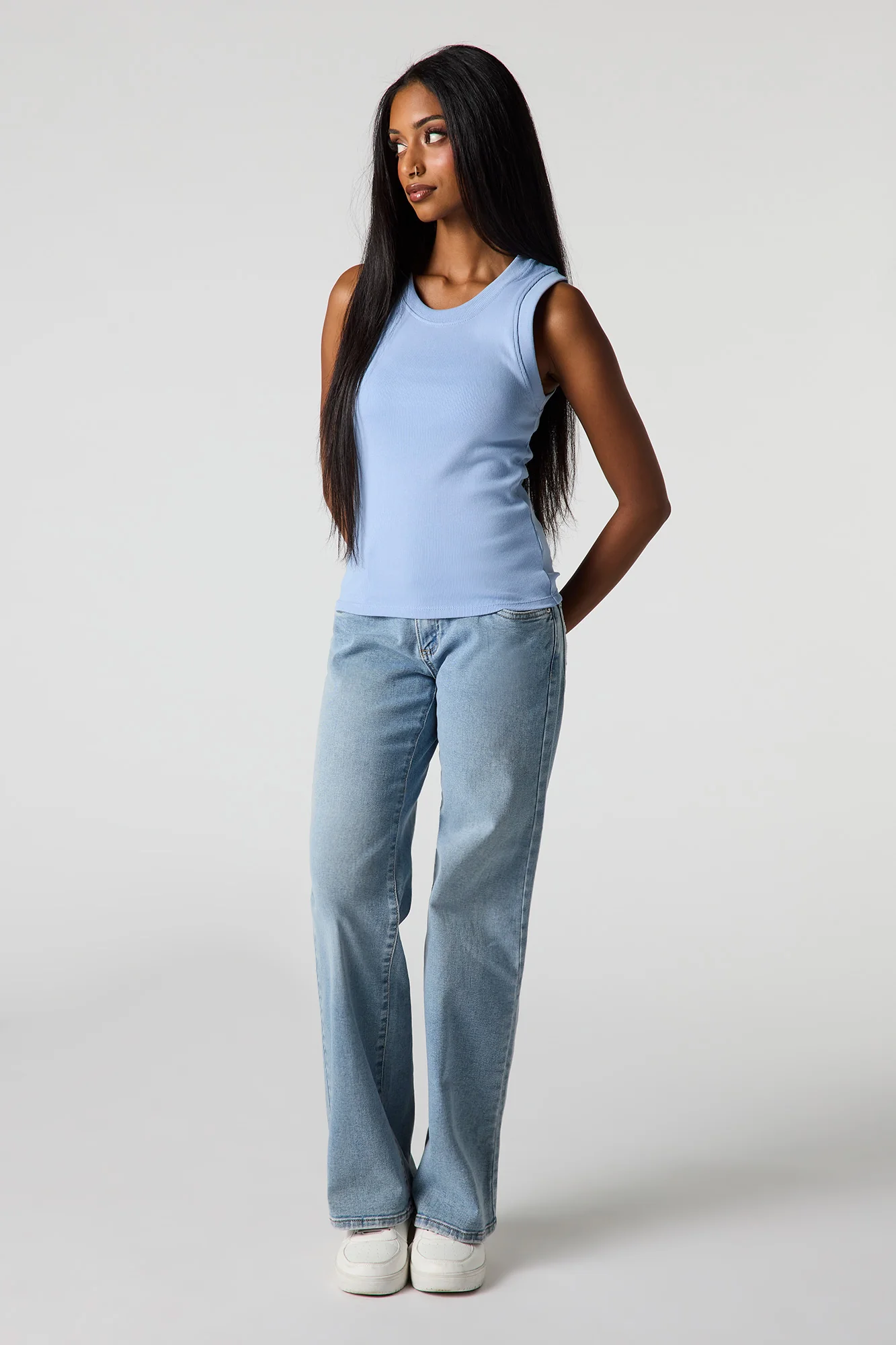 Classic Ribbed Crew Neck Tank - Image 18