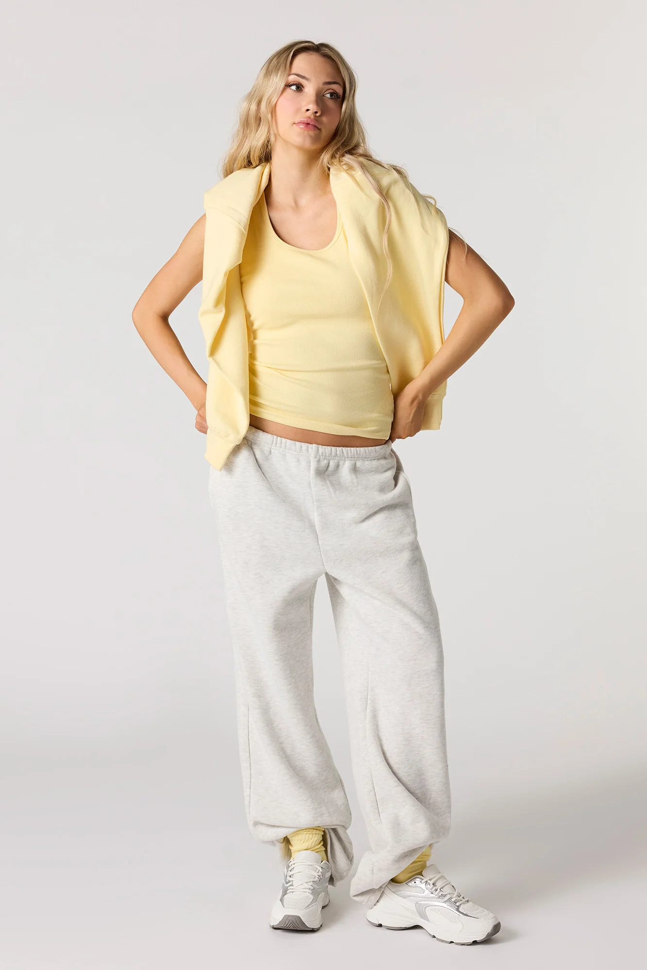 Ribbed Scoop Neck Racerback Tank - Image 3