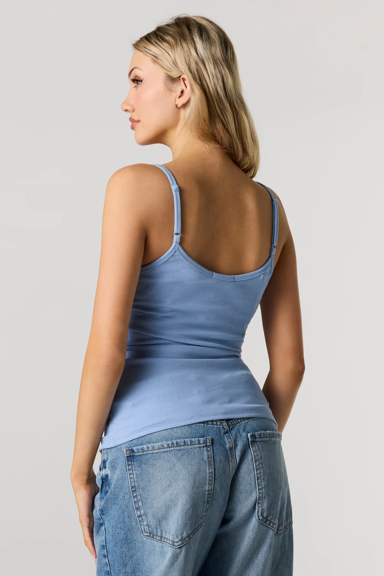 Braless Ribbed Scoop Neck Tank - Image 17