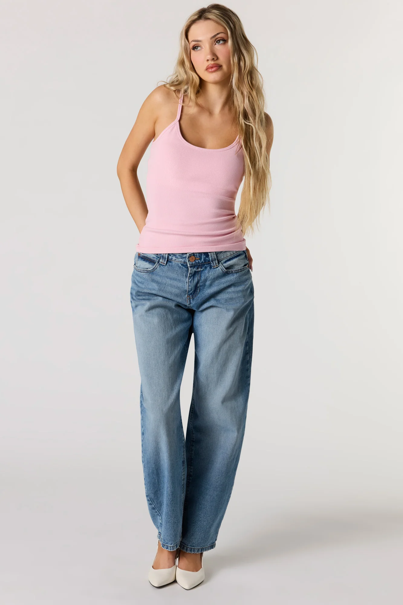 Braless Ribbed Scoop Neck Tank - Image 21