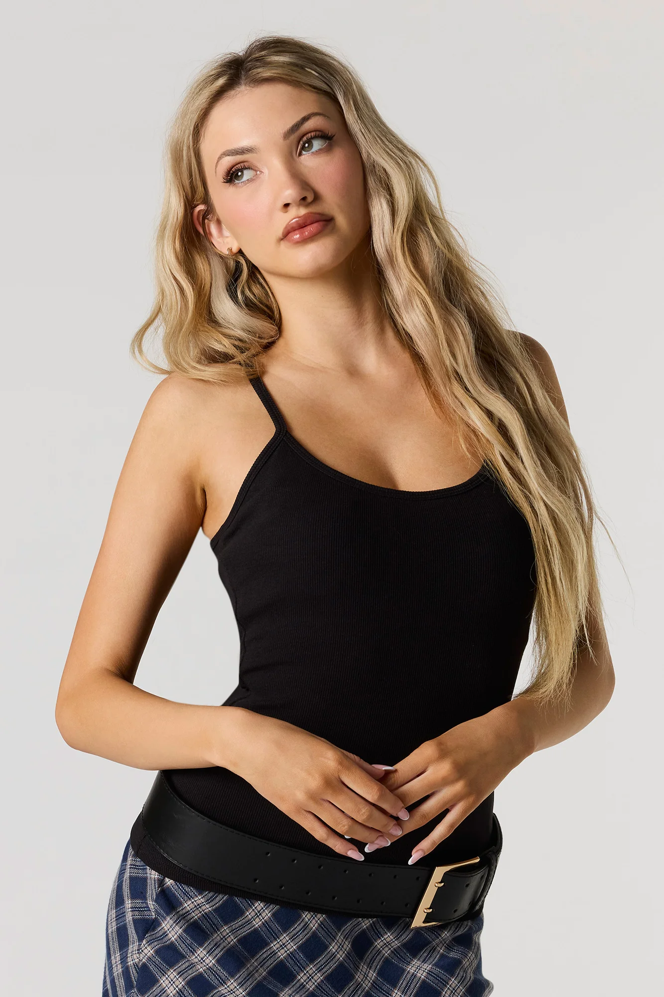 Braless Ribbed Scoop Neck Tank - Image 4