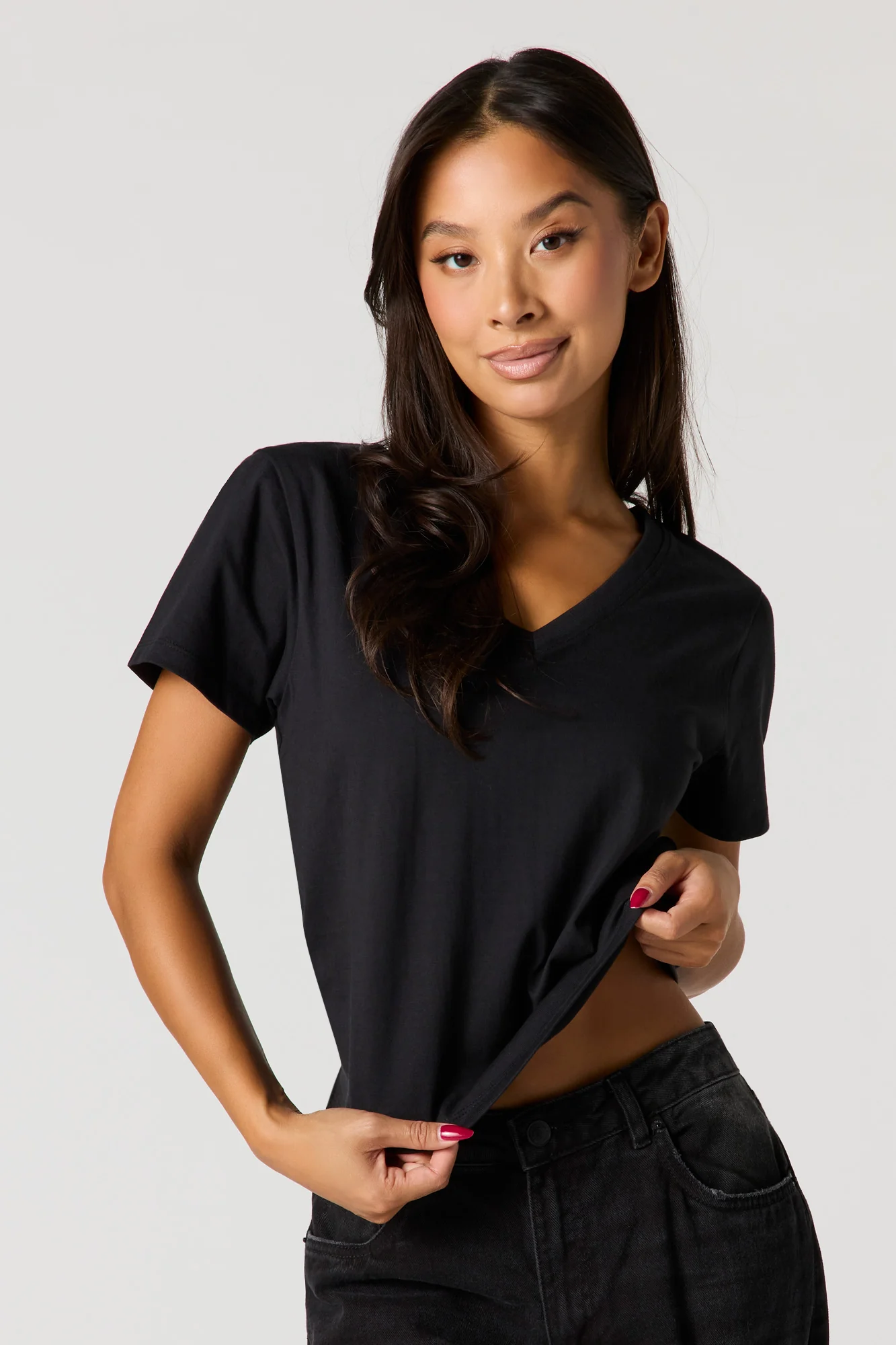 Relaxed V-Neck T-Shirt - Image 4